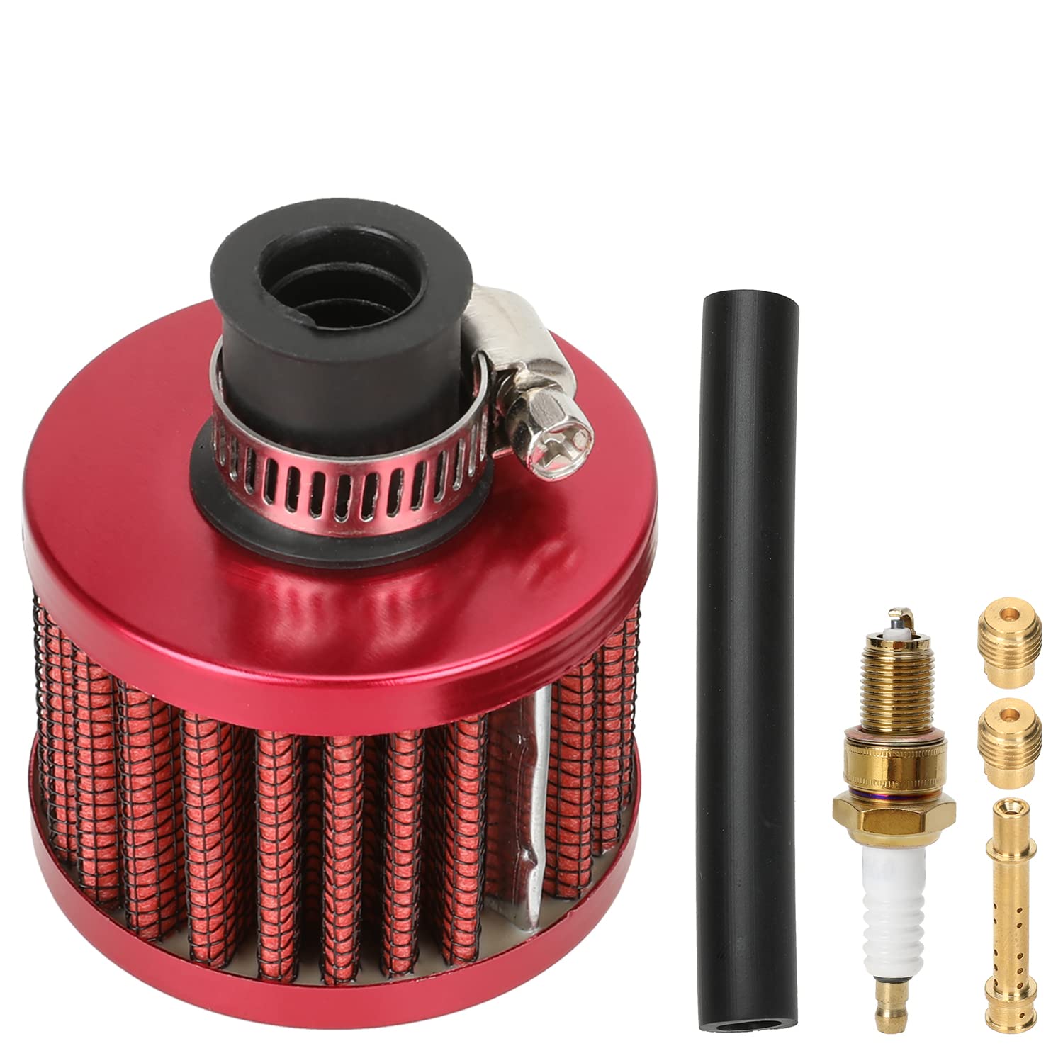 Yoxufa 12Mm Air Filter Breather Cleaner Main Jet Assembly For Predator 212Cc 224Cc 196Cc 6.5Hp Engine Coleman Ct200U Ct200U-Ex Bt200X Baja Warrior Mb200 Gx200 Mini Bike Powersports Parts