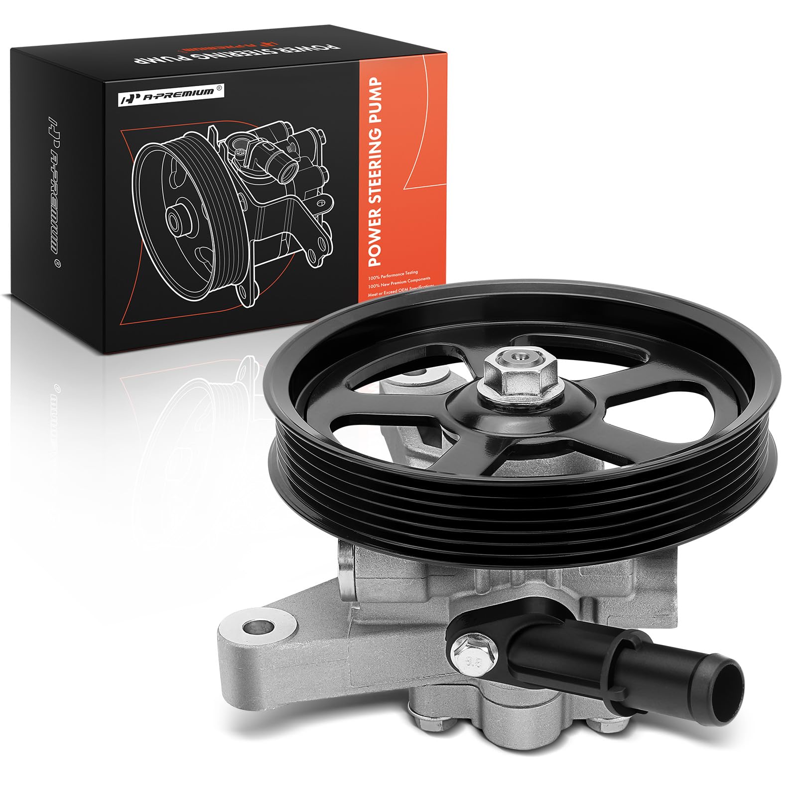A-Premium Power Steering Pump With Pulley Compatible With Honda Odyssey 2005-2010, Pilot 2005-2008 & Acura Mdx 2007-2013, V6 3.5L 3.7L, Replace # 56110Rgl305, 56110Rgla01