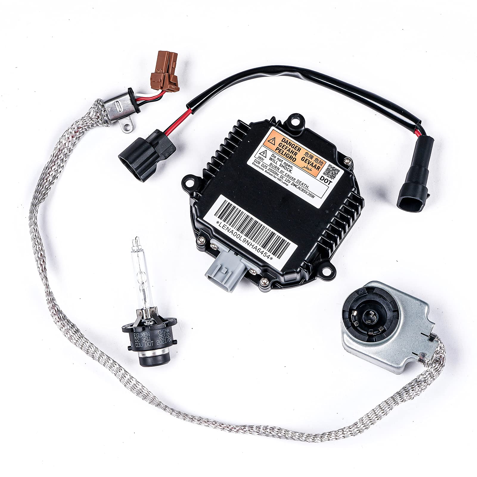 28474-89904 Xenon Hid Headlight Ballast Control Unit W/D2S Bulb & Igniter Module Compatible With Infiniti Ex35 Fx35 G35 Jx35 M35 Nissan 350Z Altima Murano Rogue, Replaces 2847489907 28474-8991A