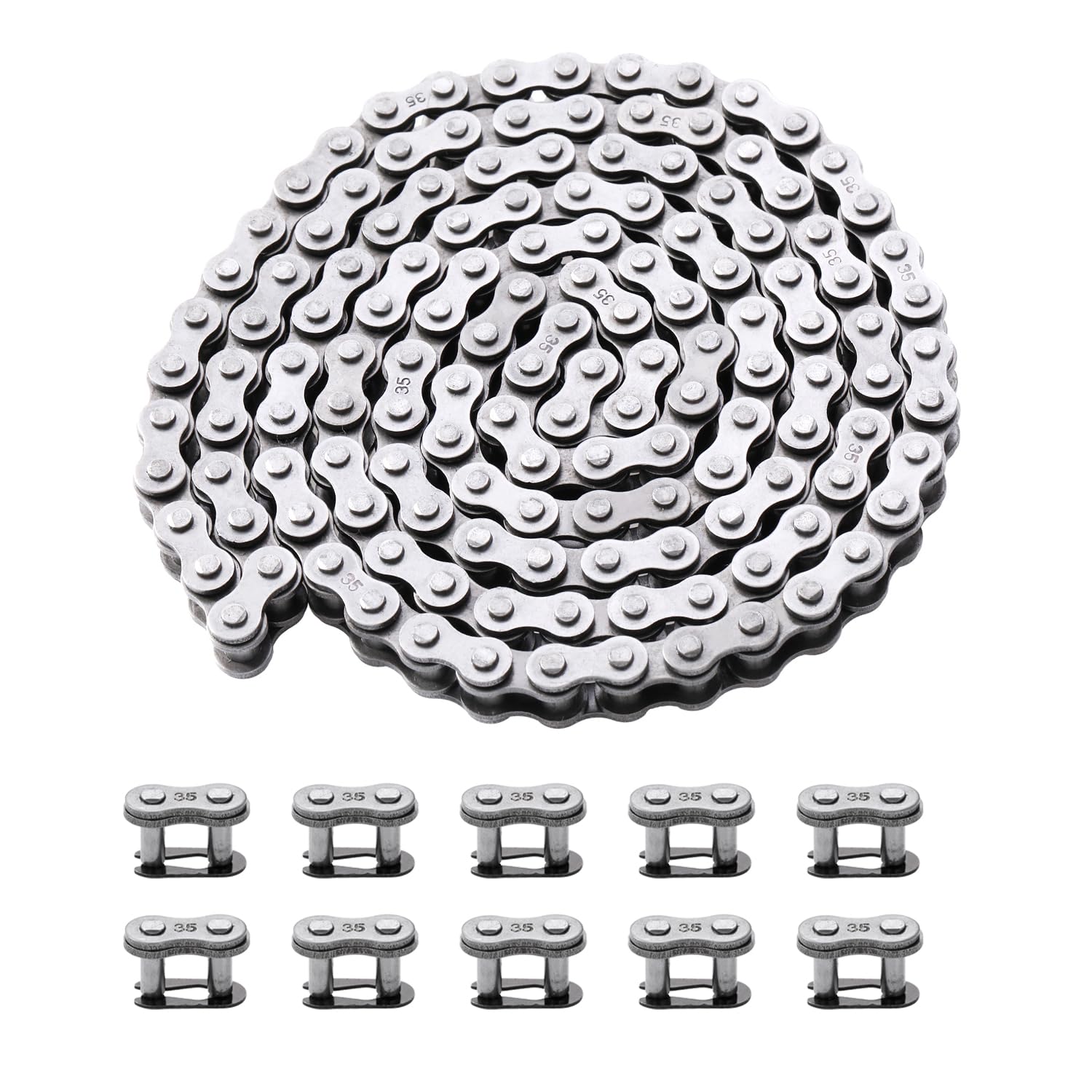 Kamier #35 Drive Roller Chain 140 Link For Baja Doodle Bug Racer Blitz Db30 Coleman Ct100U Cc100X Rt100 98Cc 100Cc 2.8Hp Mini Bike Monster Mega Moto 80Cc 105Cc Motovox Mbx10 Mbx11 212Cc Go Kart Parts