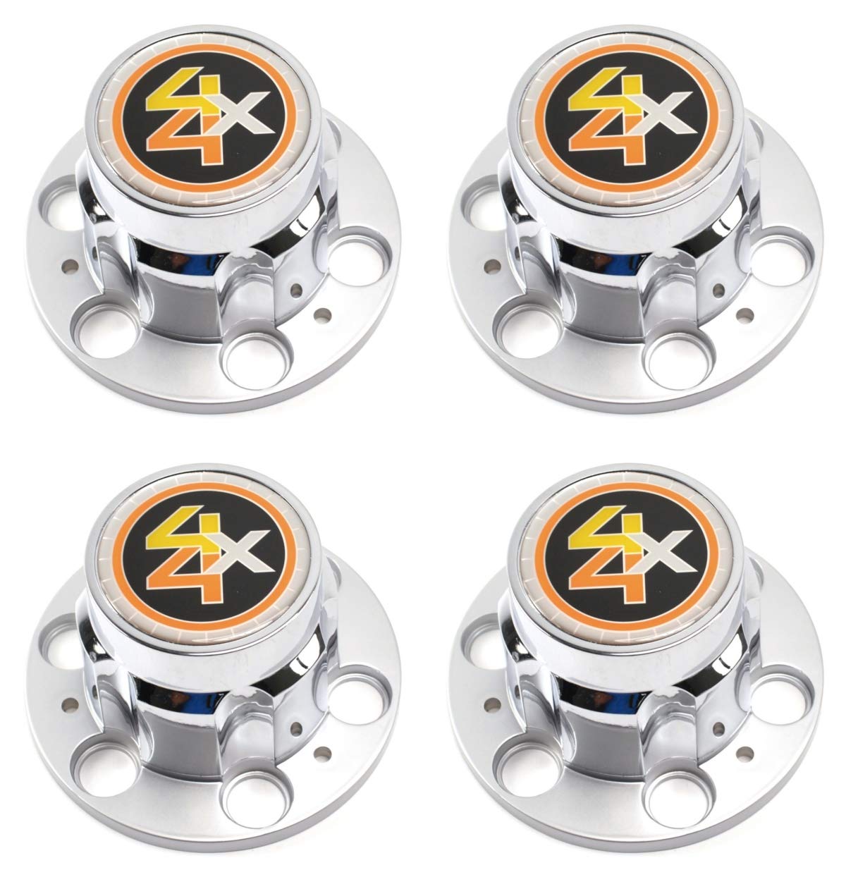 Bb Auto Set Of 4 New 6 Lug 15' 15X8 4X4 Rally Wheel Center Caps Replacements For Chevrolet Chevy Gmc Truck (Caps Have 4X4 Emblem But Are For 2Wd Trucks)