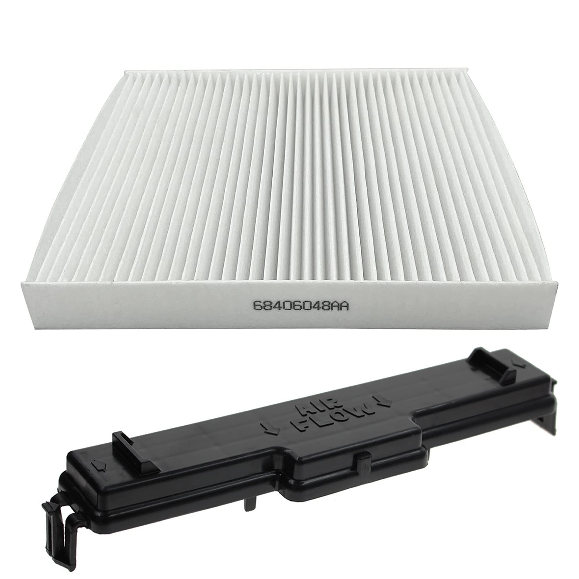 Ram Cabin Air Filter & Filter Access Door Compatible With Dodge Ram 1500 2500 3500 4500 5500 Avenger Caliber Journey Compass Patriot Chrysler 200 68318365Aa Filter 68406048Aa