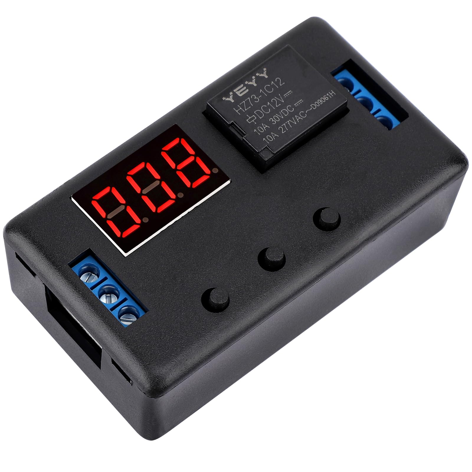 DROK 12V Timer Relay - Digital Delay Switch, 0.1s to 999min, 50mA, 4-Mode Automotive Module with LED Display, 1pcs