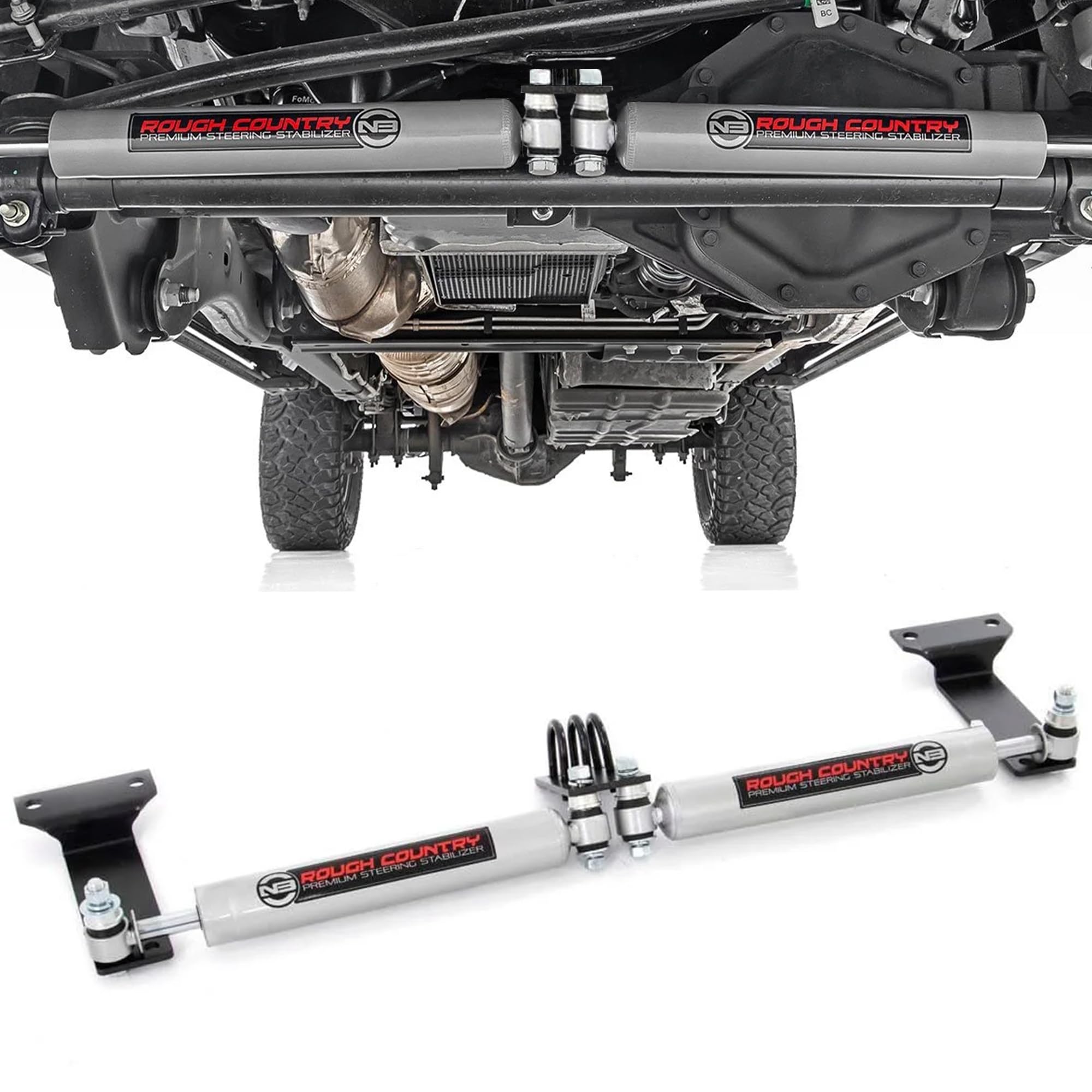 Rough Country N3 Dual Steering Stabilizer For 1999-2004 Super Duty 4Wd - 8749030