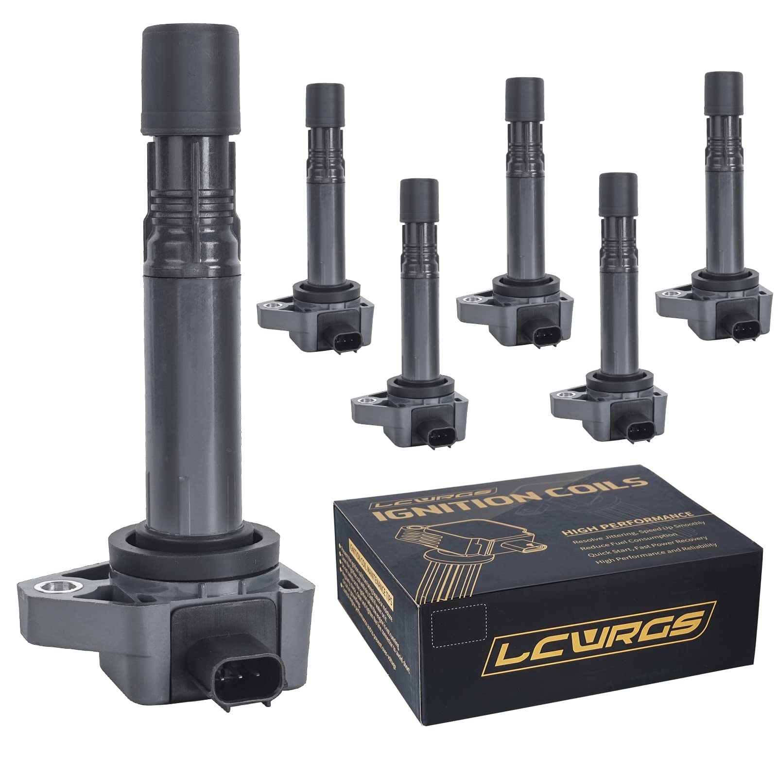 Set Of 6 Ignition Coil Packs For 3.5L 2008 2009 2010 2012 2013 2014 2015 2016 Honda Accord Odyssey Pilot Ridgeline Acura Rdx Rl Tl Mdx Zdx 3.5 3.7 Replaces Uf624