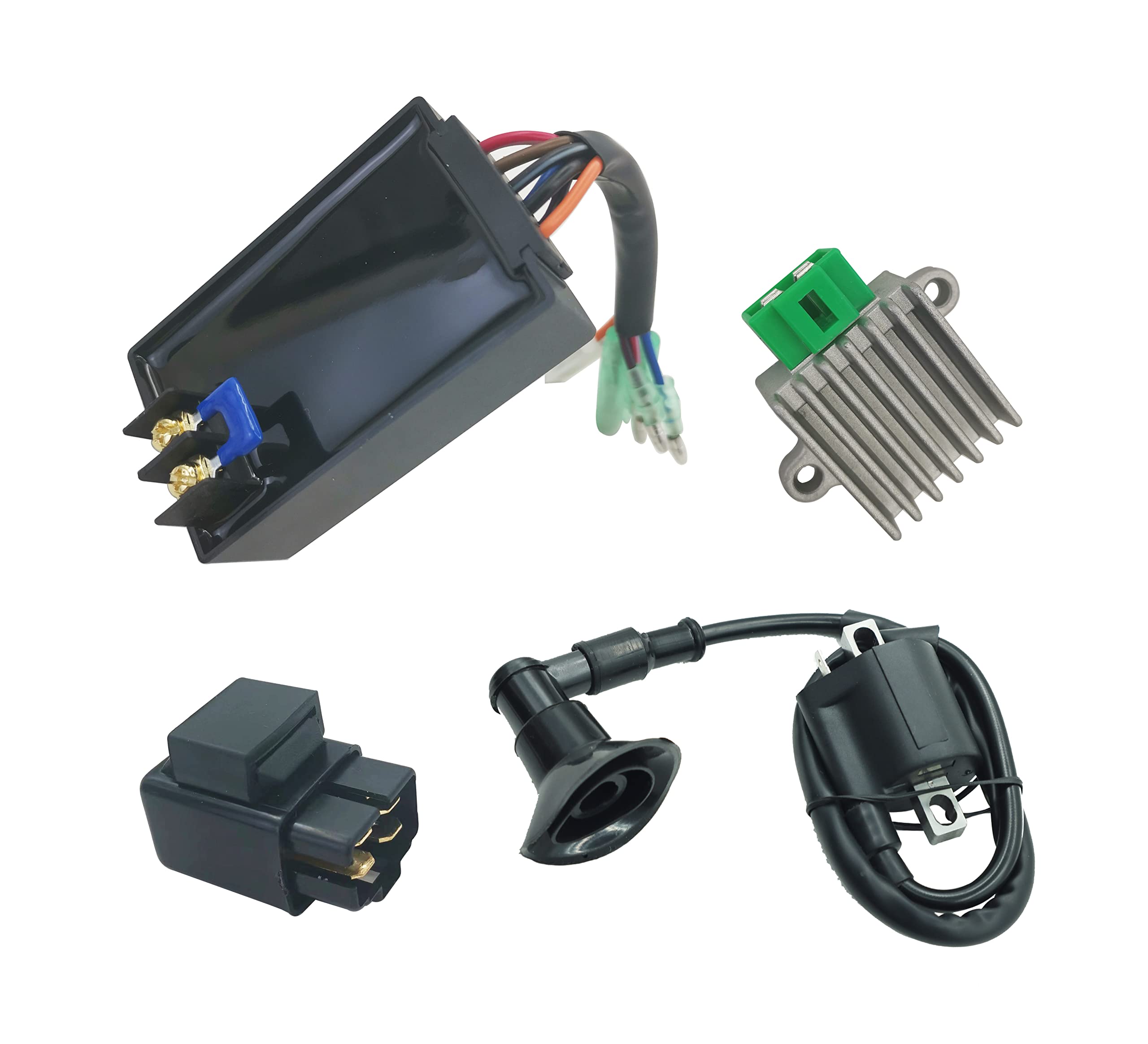 Cdi Box Module For Polaris Sportsman 90 Predator Scrambler 50 90 Atv With Voltage Regulator Rectifier&Ignition Coil&Starter Relay Solenoid 2001-2006