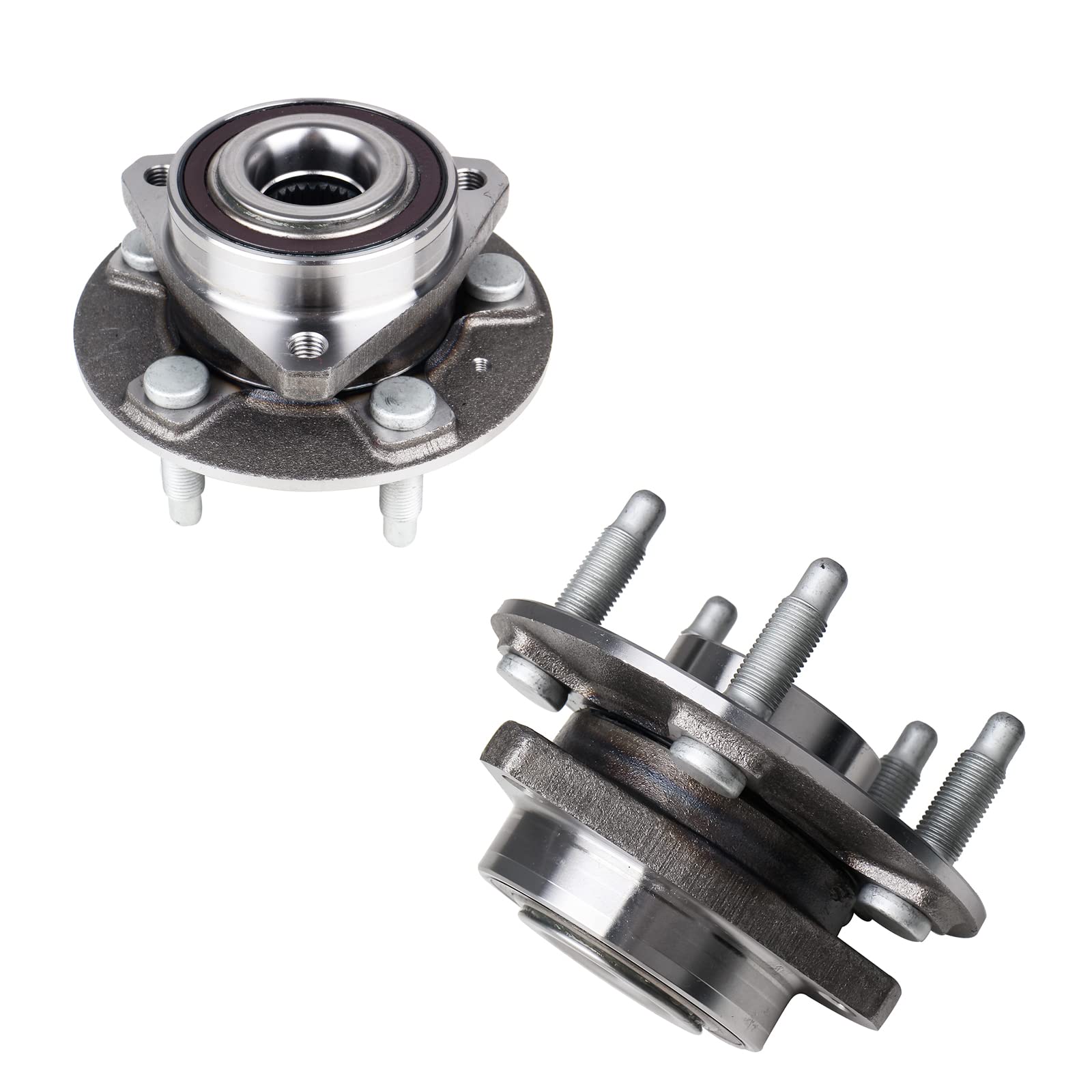 Kusatec 513288 Front/Rear Wheel Bearing And Hub Assembly 2Pcs Compatible With For Chevy Impala Malibu Equinox, Gmc Terrain 2010-2017, For Buick Allure Lacrosse Regal, Saab 9-5 2010 2011, 5 Lug W/Abs