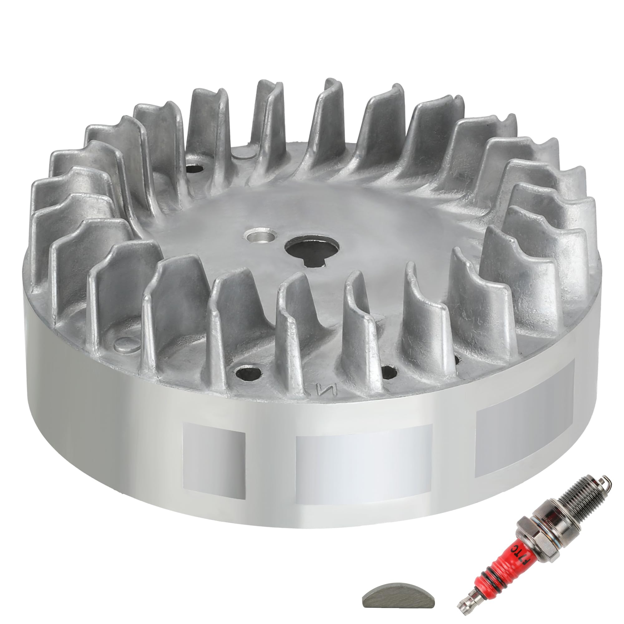 Yoxufa Aluminum Flywheel 10Krpm For Non Hemi Predator 212Cc 224Cc 196Cc 200Cc 208Cc Coleman Ct200U Bt200X Massimo Warrior Mb200 Gx160 Gx200 6.5Hp Clone Engine Powersports Mini Bike Performance Parts