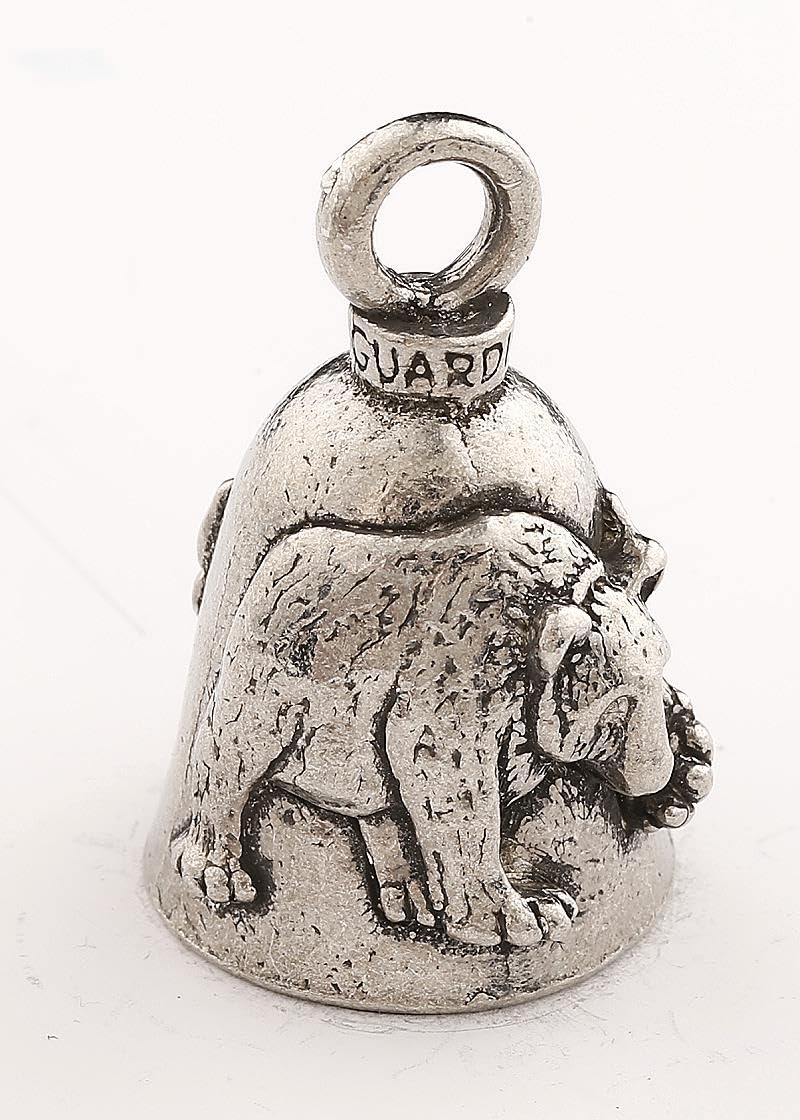 Guardian Bell Bear Good Luck Bell W/Keyring & Black Velvet Gift Bag | Motorcycle Bell | Lead-Free Pewter | Good Luck Gift To Friends & Family | Bike Bell | Made In Usa