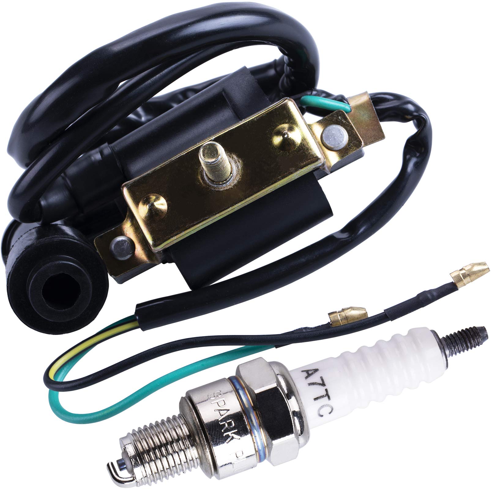 Cncmotok 50Cc Falcom 70Cc 90Cc 110Cc 125Cc Ignition Coil Spark Plug For Coolster 3050B Atv-3050B 3050 B3050A Kids 4 Quad Four Wheeler Roketa Taotao Baja Kazuma Meerkat Quad Atv Dirt Pocket Bike