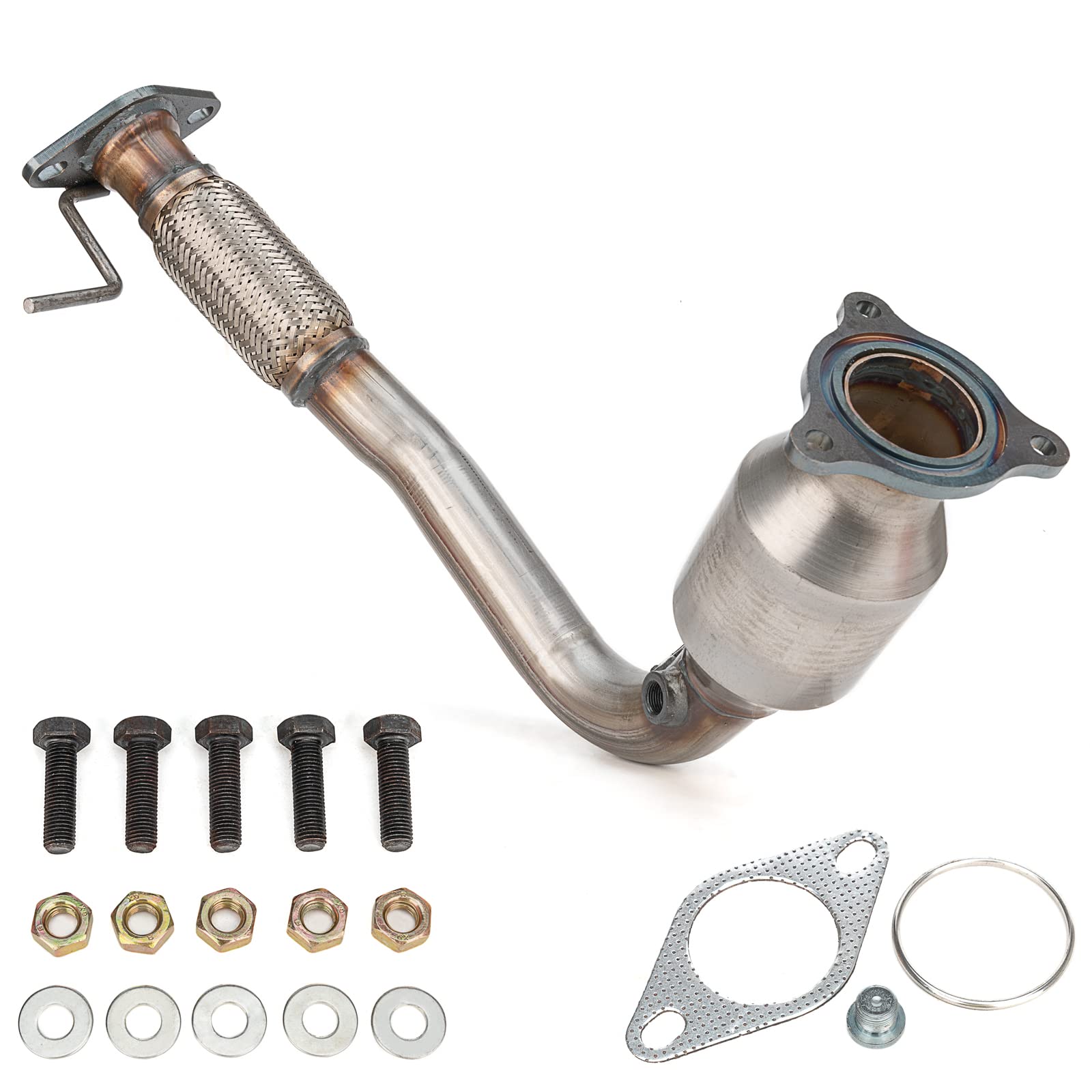 Fomiuzy High Flow Front Catalytic Converter Kit Direct-Fit Chevy Equinox Gmc Terrain 2010 2011 2012 2013 2014 Captiva Sport 2012 2013 2014 2015 2.4L