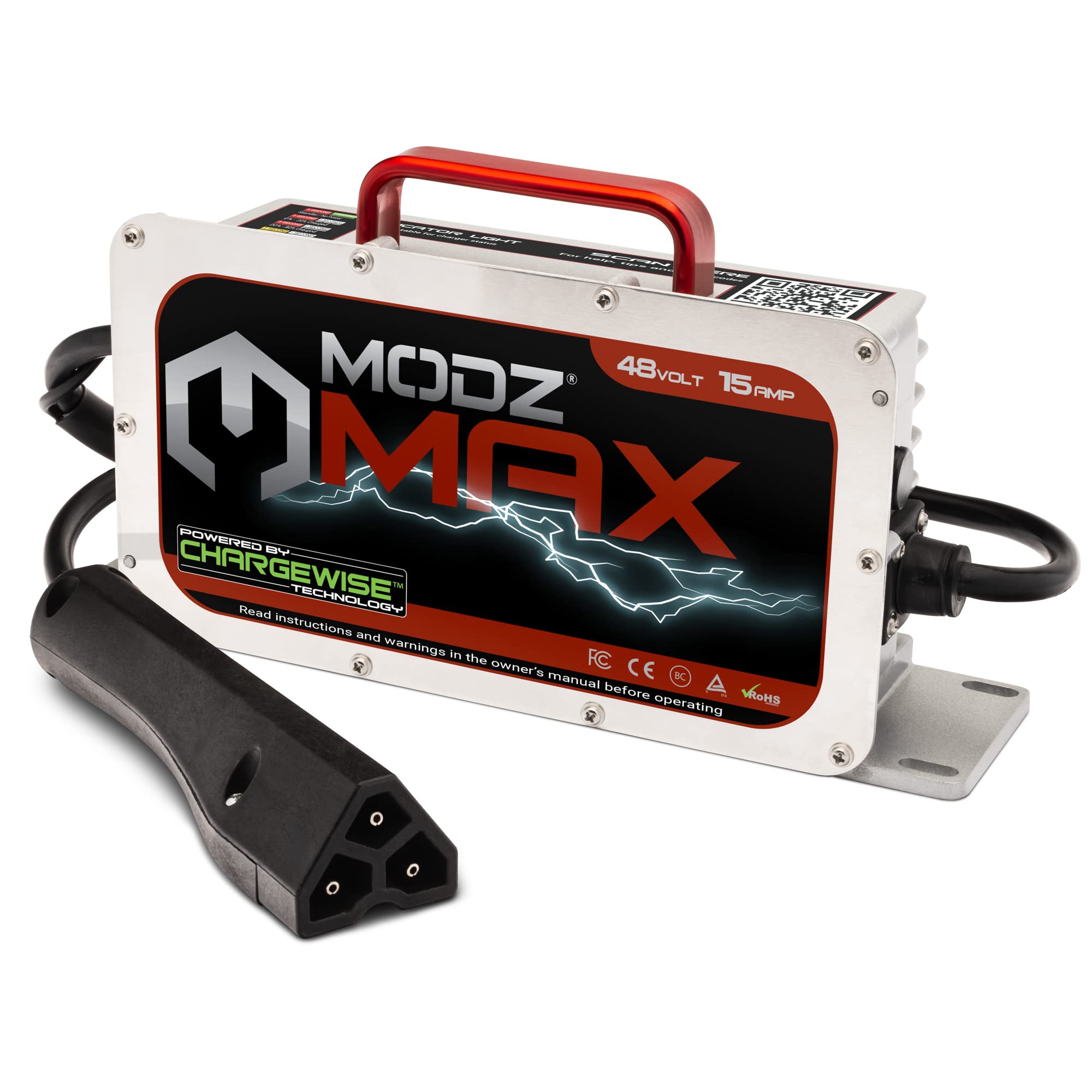 Modz Max48 15 Amp Ezgo Rxv & Txt 48 Battery Charger For 48 Volt Golf Carts