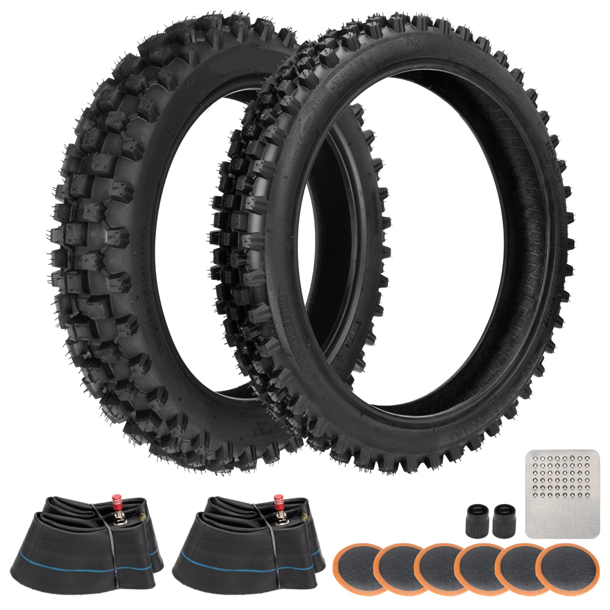 Grehua 3.00-12 80/100-12 Rear 2.50-14 60/100-14 Front Tire Inner Tube For 90Cc 110Cc 125Cc Ssr Crf70 Crf110 Xr70 Klx110 Kx60 Kx65 Kx110 Jr80 Rm60 Ttr90 Ttr110 Pw80 Dirt Pit Bike Off Road Motocross