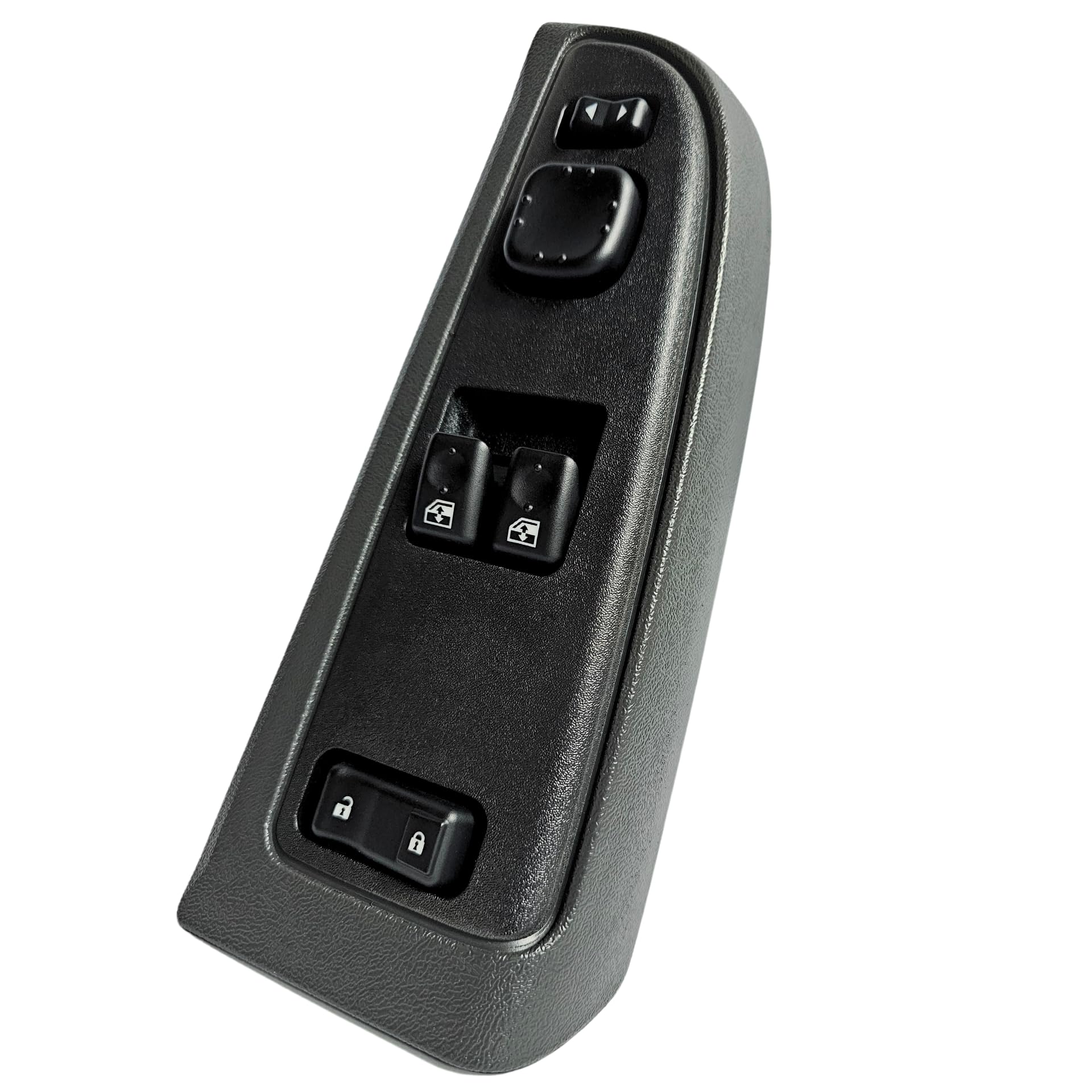 Switchdoctor Window Master Switch & Dark Gray Bezel Set For 2003-2006 Chevrolet Silverado & Gmc Sierra; Avalanche (Regular Cab, Standard Cab Pickup, Dark Pewter, 15883318, 15883322, Chevy)