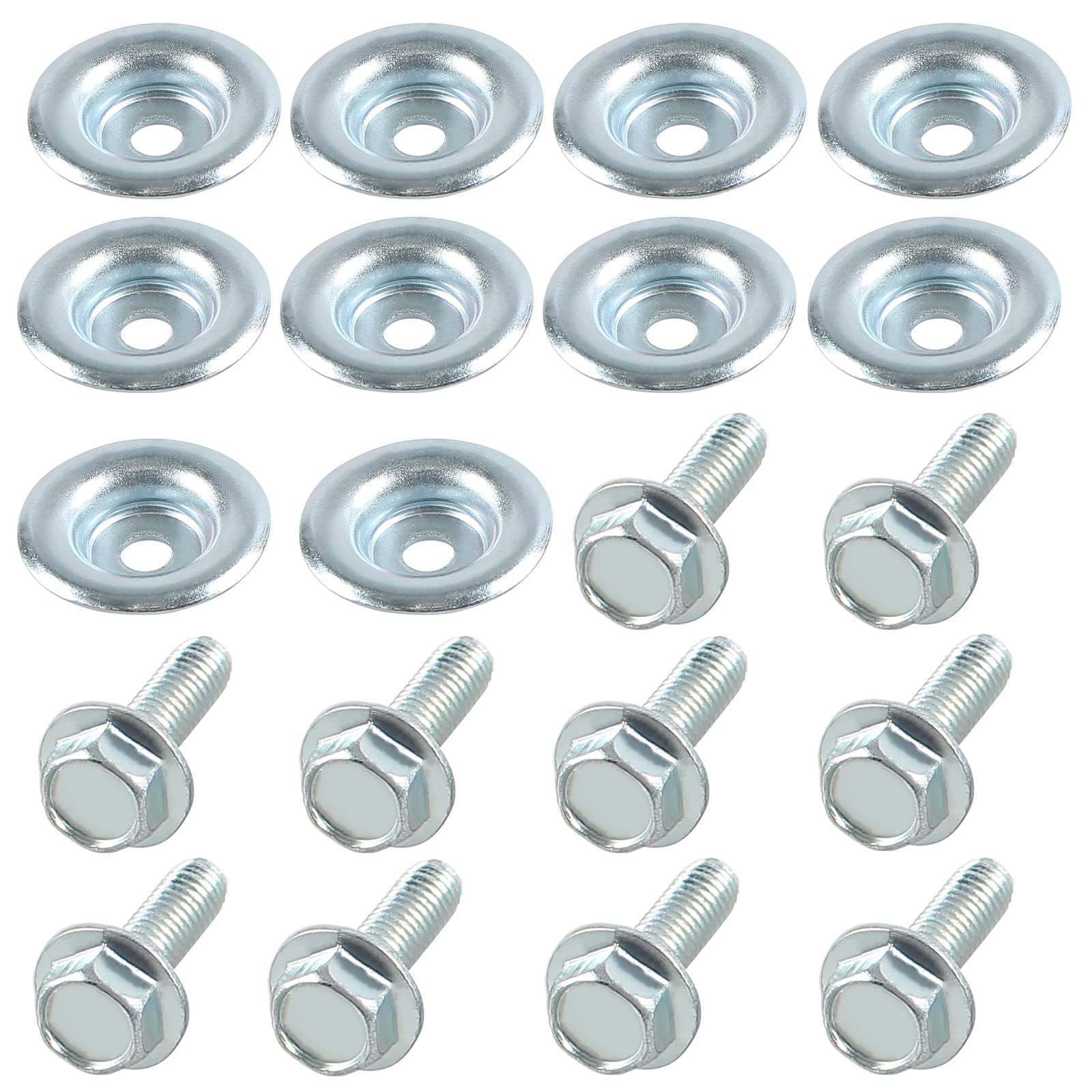 Gstp 20 Piece Set Utv Skid Plate Washer And Bolt Kit Compatible With Polaris Rzr 570 800 900 Xp 1000 Turbo Ranger General Rs1 (10 Washers And 10 Bolts)