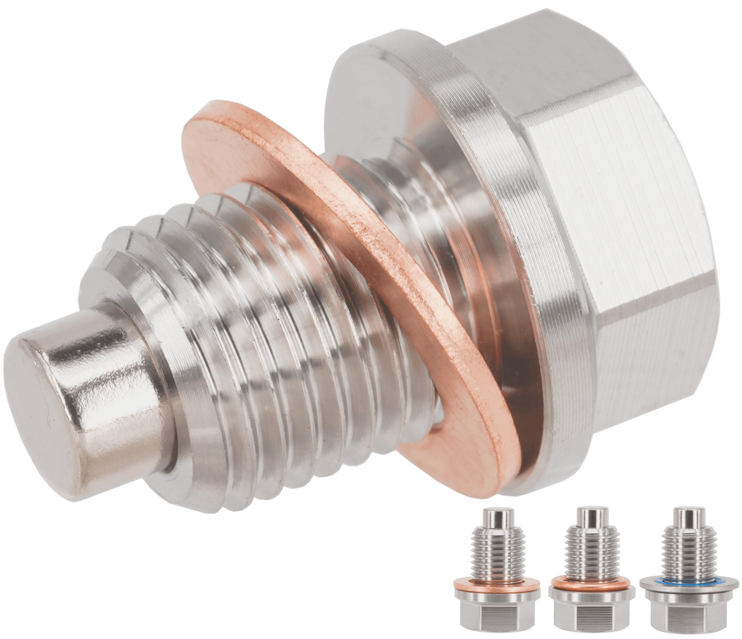 Dsnaduo 1Pc M14X1.5Mm Stainless Steel Engine Magnetic Oil Drain Plug Fits For Honda Accord Civic Cr-V Odyssey, Acura Ford Gm Mazda Hyundai Kia Audi Ram Yamaha And More Vehicles, Replace Dp001