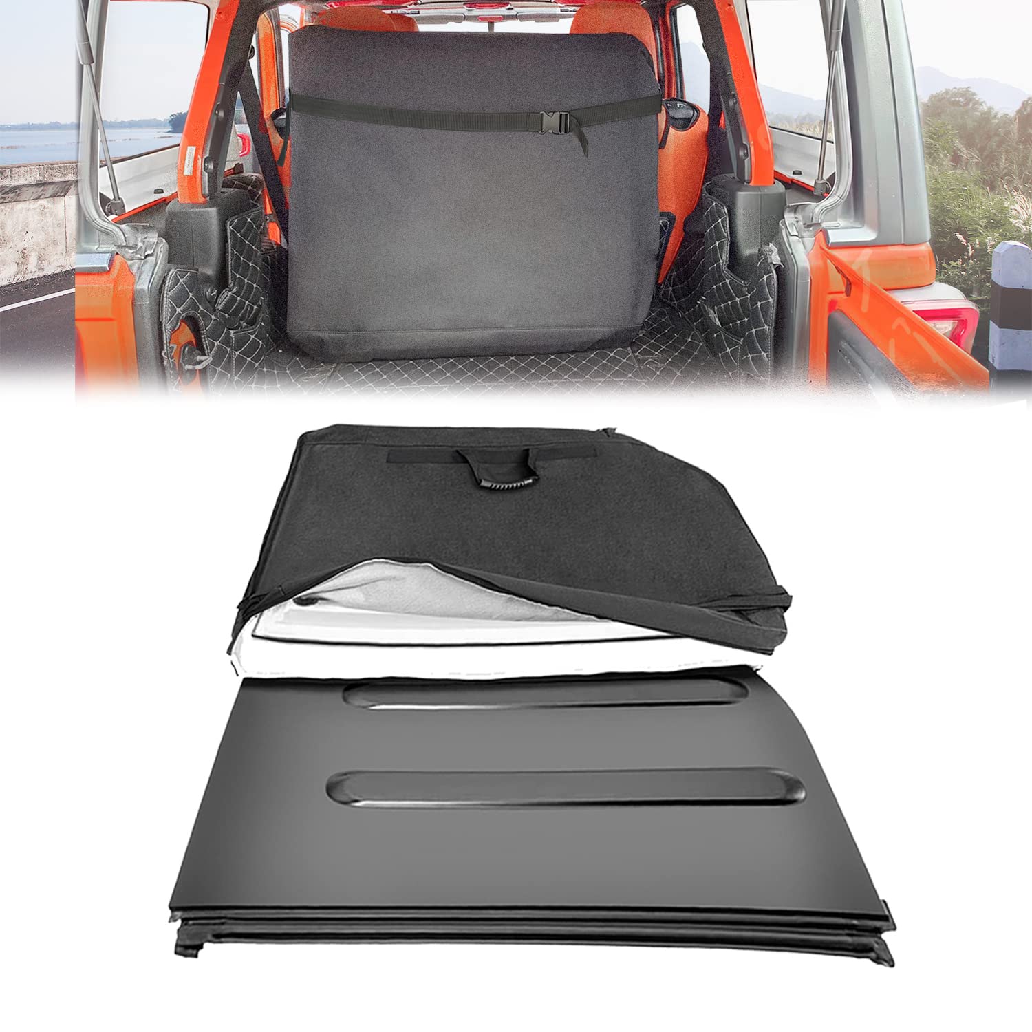 Mekar Freedom Panel Hard Top Storage Bag With Handle Compatible With 2007-2022 Jeep Wrangler Jk Jku Jl Jlu Sports Sahara Freedom Rubicon Unlimited Gladiator 2-Door & 4-Door & 2020-2022 Gladiator Jt