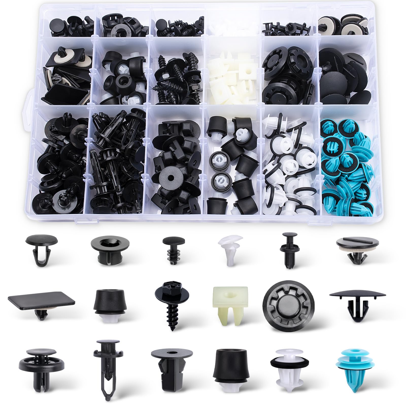 Oautoo 259Pcs Compatible With Lexus & Camry Corolla Body Interior And Exterior Retainer Fastener Clip Assortment