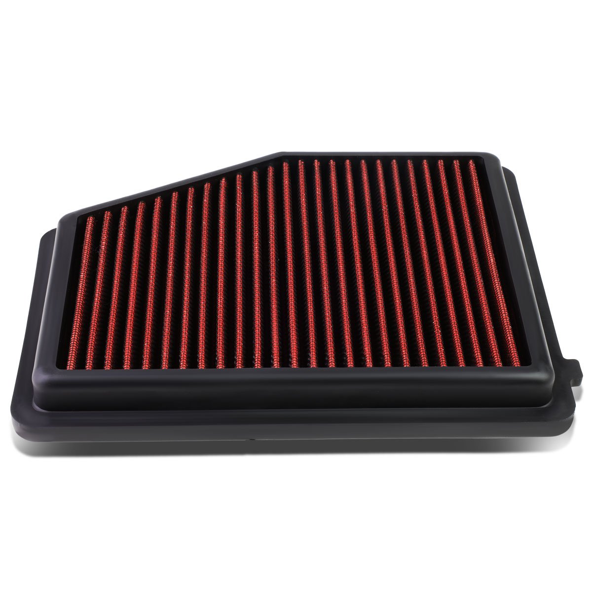 Dna Motoring Afpn-066-Rd Clean Air Washable Drop In Panel Air Filter Enhance Engine Performance Power & Acceleration Improve [Compatible With 12-15 Civic 1.8L / 13-15 Ilx 2.0L]