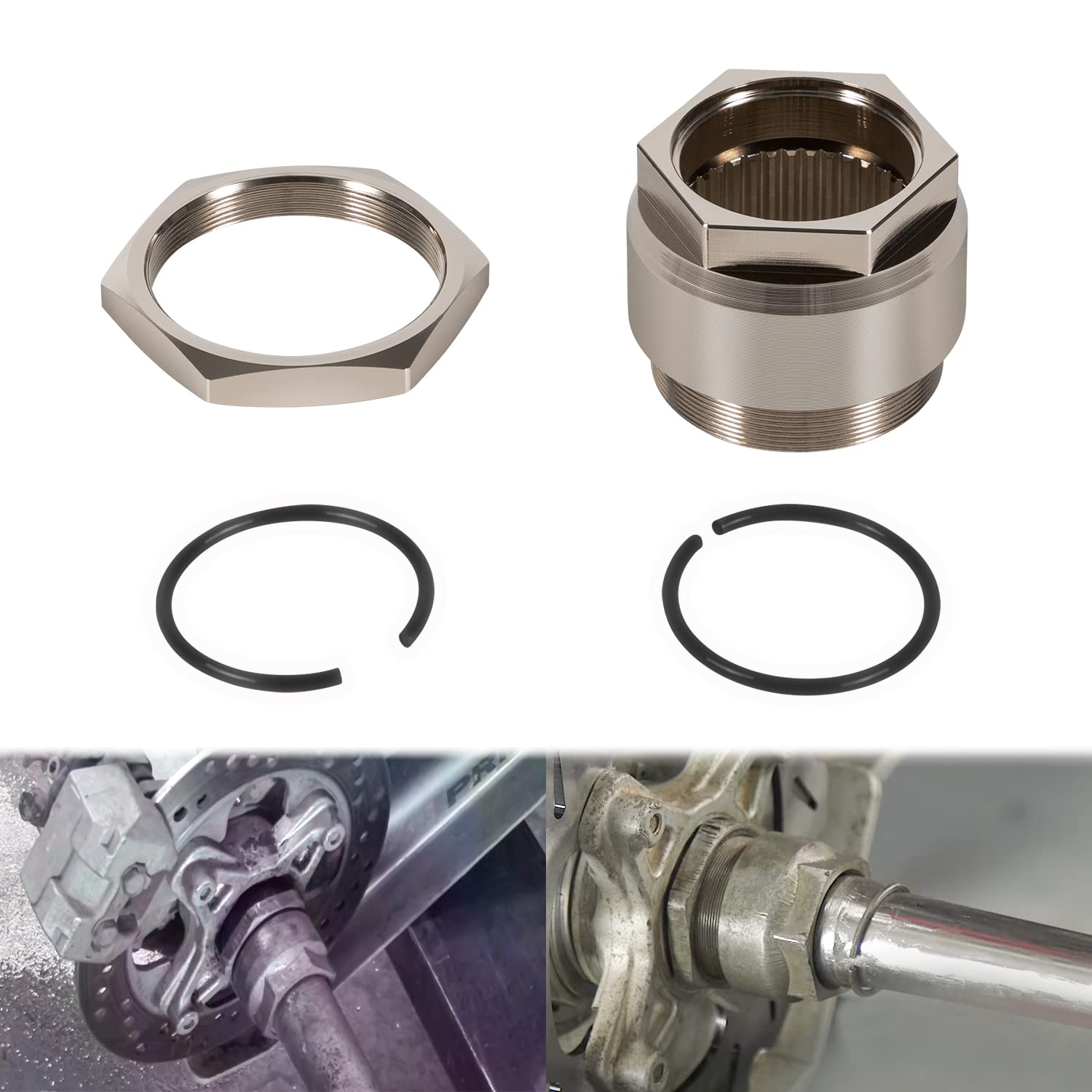 Rear Axle Nut Clip Bolt Jam Sleeve Fits For Honda Trx300Ex Trx400Ex Trx250X Trx300X Trx400X Trx450R Trx450Er Atc250R Atc350X Sportrax