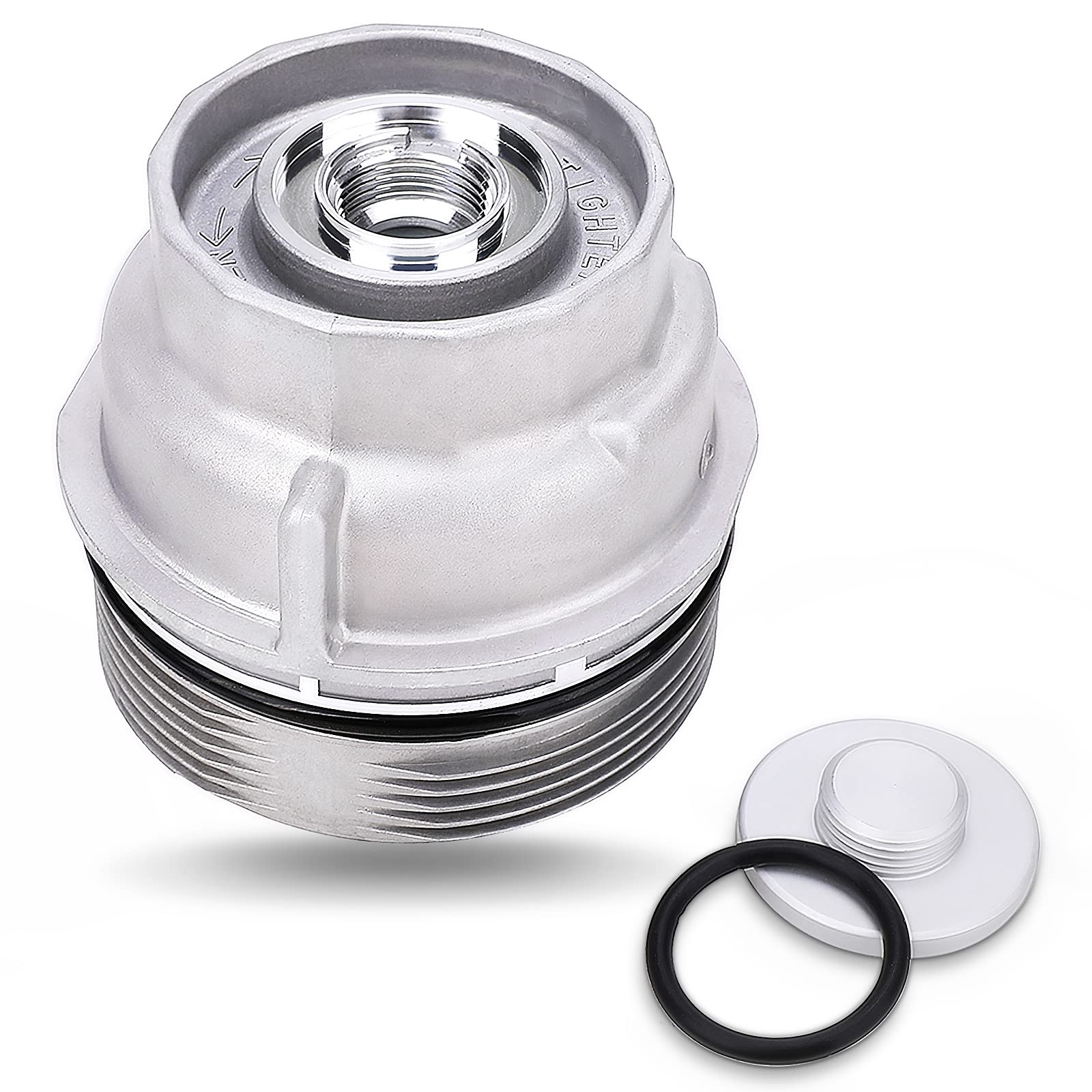 15620-31060 Oil Filter Housing Cap Assembly For Toyota Tundra Rav4 4Runner Camry Highlander Tacoma Avalon Sienna Venza Lexus Rx350 Oil Filter Housing With Oil Plug Replace 1562031060 15643-31050