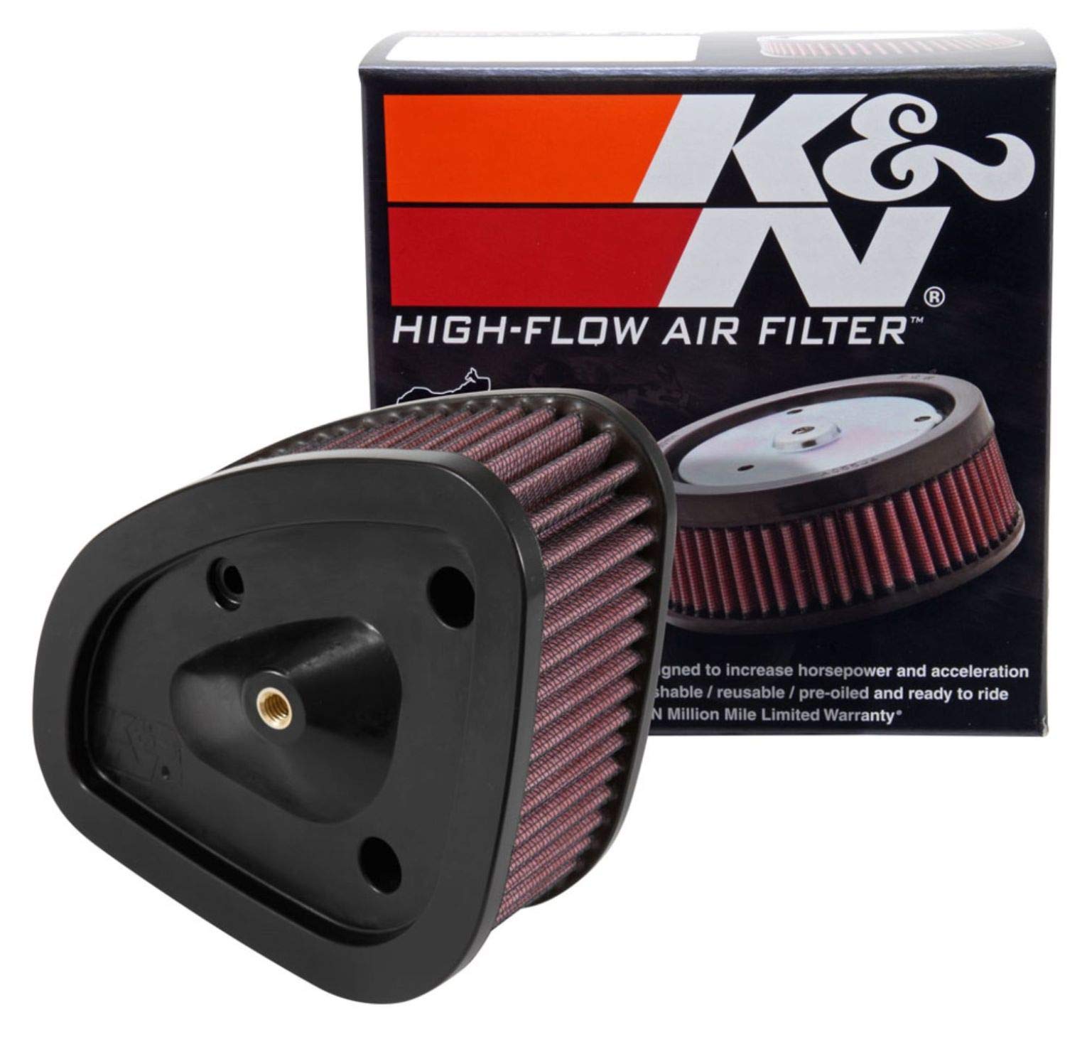 K&N Engine Air Filter: High Performance, Powersport Air Filter: Fits 2017-2019 Harley Davidson (Road King, Electra Glide, Ultra, Classic, Tri Glide, Limited, Low, And Other Select Models) Hd-1717