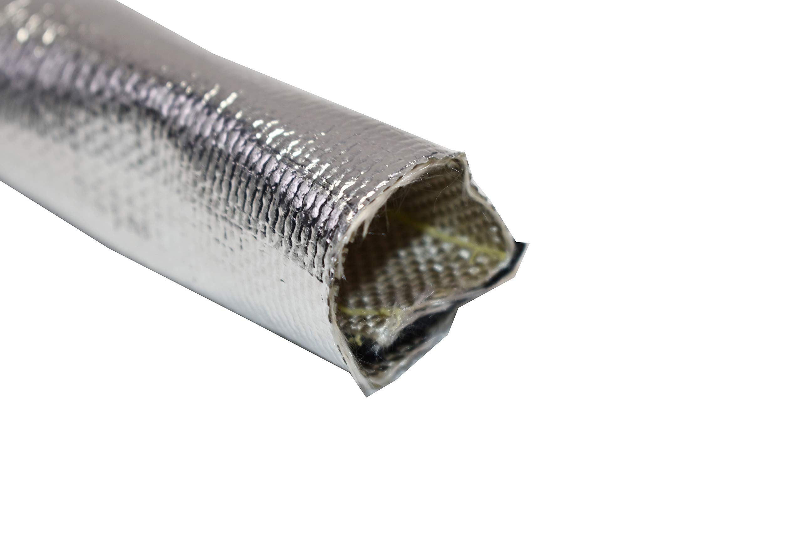A-Team Performance - Heat Shroud Aluminized Sleeving For Ultimate Protection Barrier With Hook And Loop Closure - 1' X 36' (3Ft)