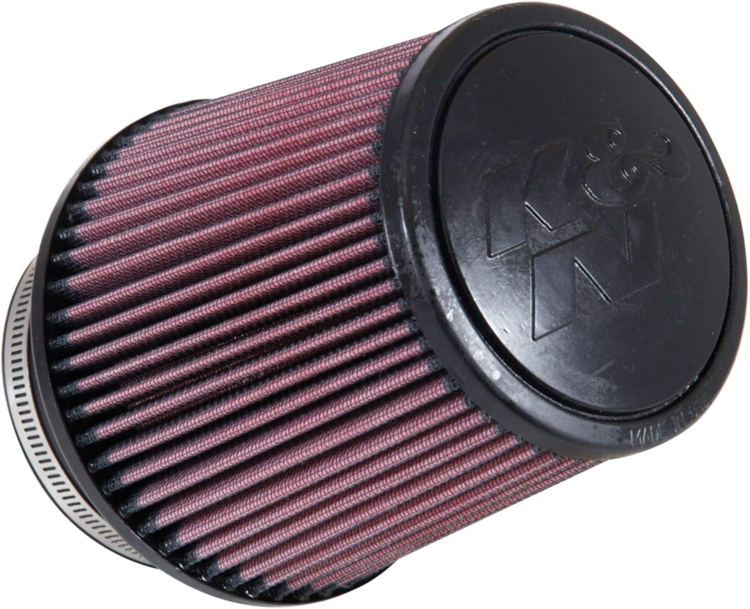 K&N High-Flow Original Lifetime Universal Clamp-On Air Filter: High Performance, Premium, Washable: Flange Diameter: 4 In, Filter Height: 6 In, Flange Length: 1.75 In, Shape: Round Tapered, Re-0850