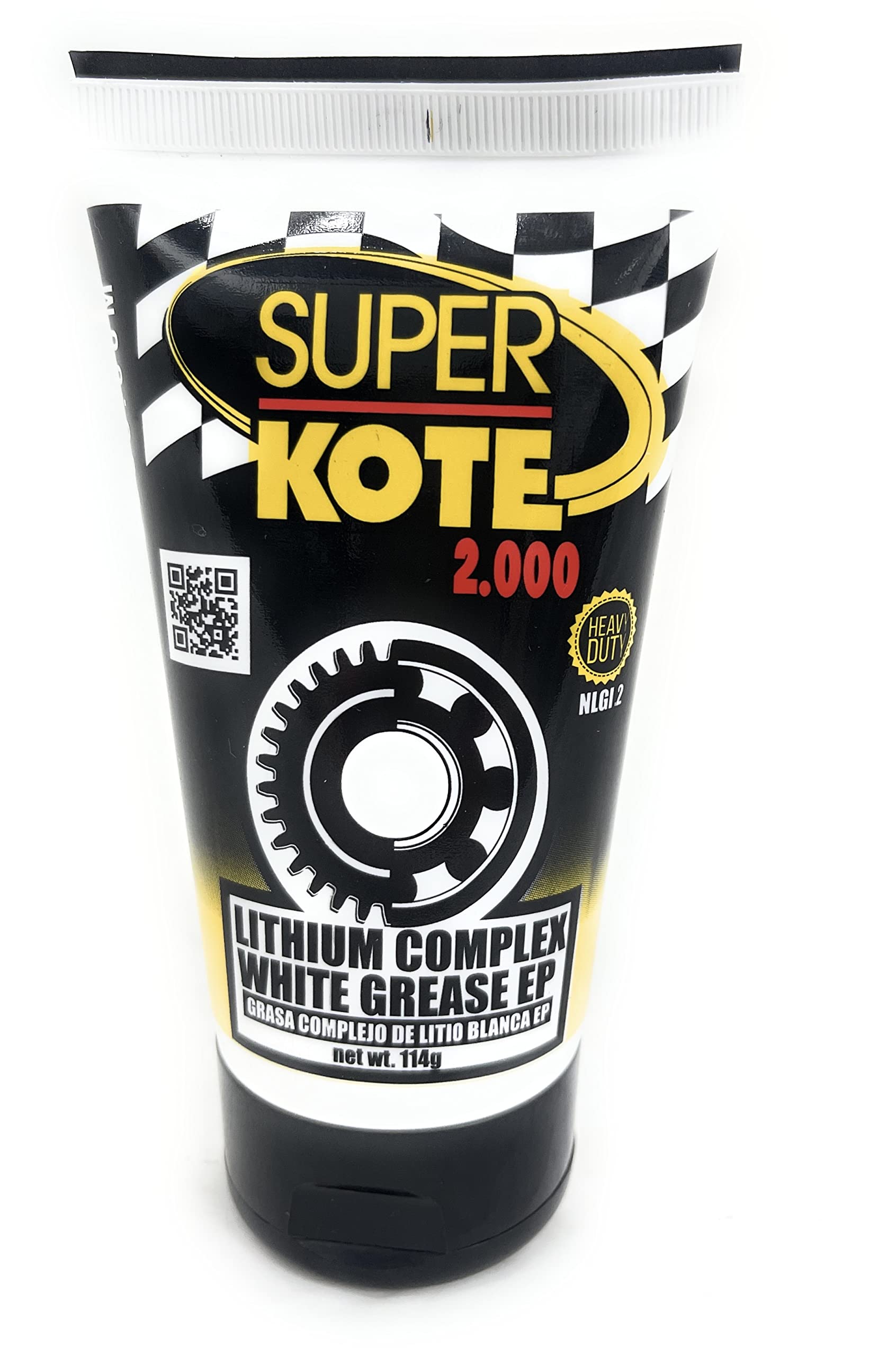Lithium Complex Grease Superkote 2000 - White Lubricant Grease Ep/Multipurpose/Lithium Complex/Lubricant/Ep/High Temp/Automotive/Bicycle/Bike/Industry/White / 114G