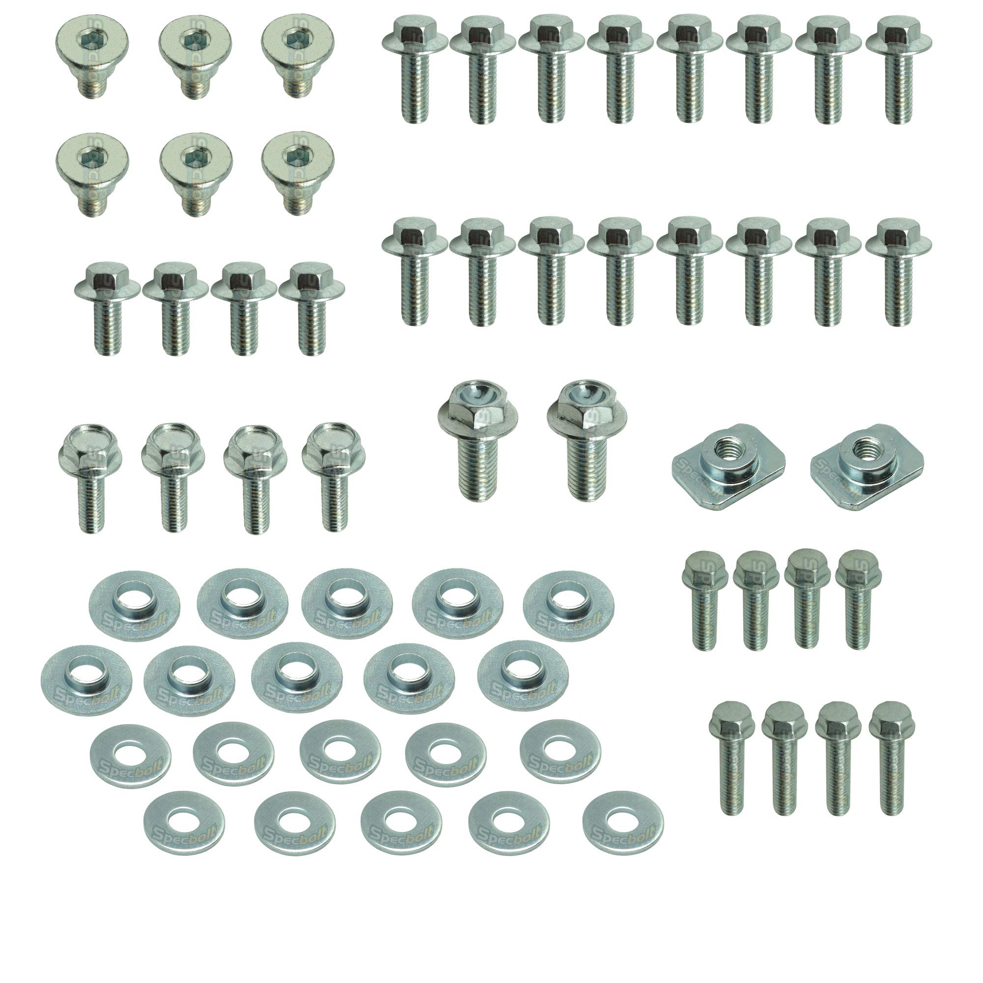 62Pc Specbolt Yz Yzf Wr Body Bolt Kit For Yamaha Plastics, Seat, Fenders, Fork Guards Radiator Shrouds Bodywork Yz Yz-F Wr Yz60 Yz80 Yz85 Yz125 Yz250 Yf250F Yz400F Yz426F Yz450F Yzf250 Yzf450