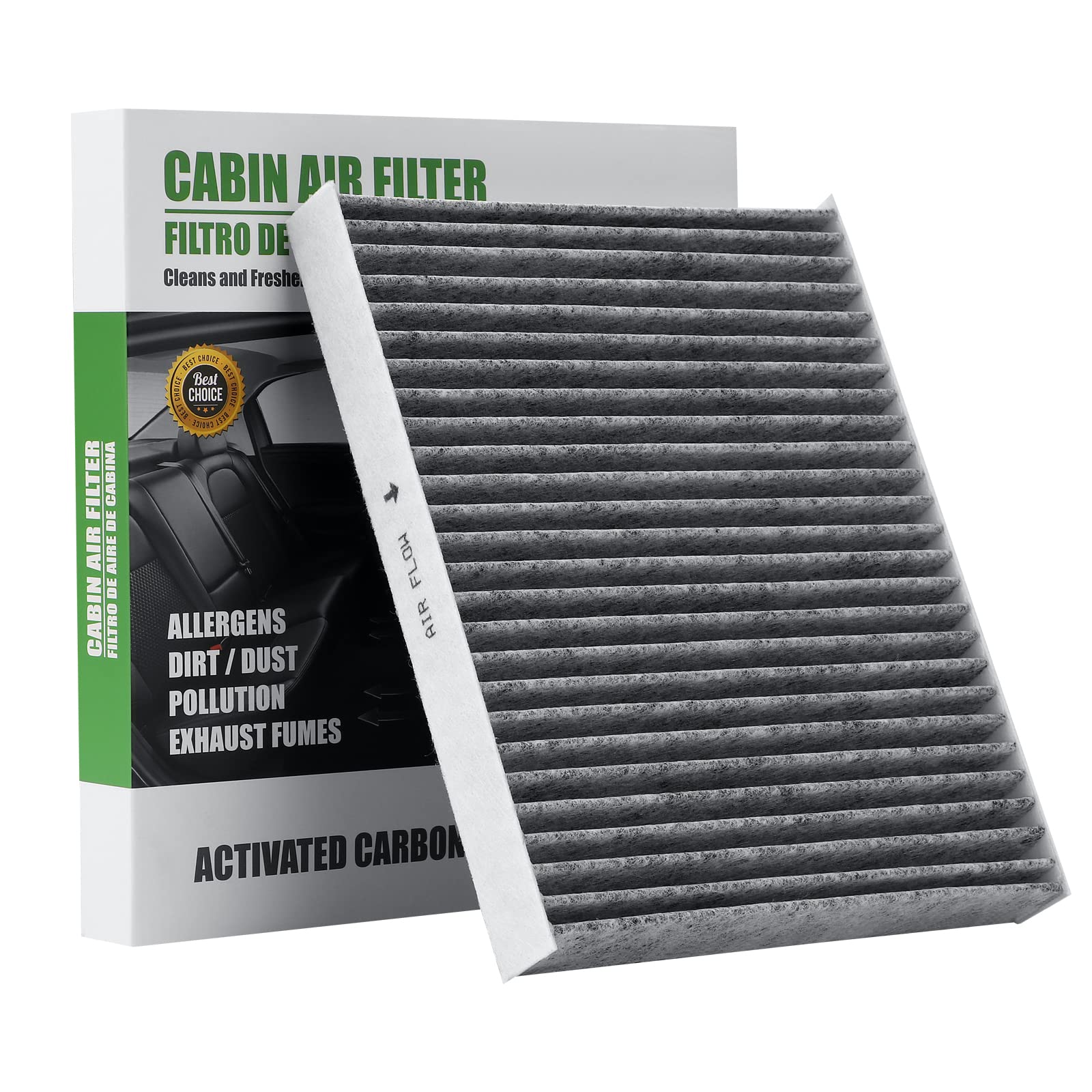6021C(Cf11176) Cabin Air Filter W/Activated Carbon Compatible With Ford Explorer Flex Taurus Police Interceptor Sedan 2011-2019.