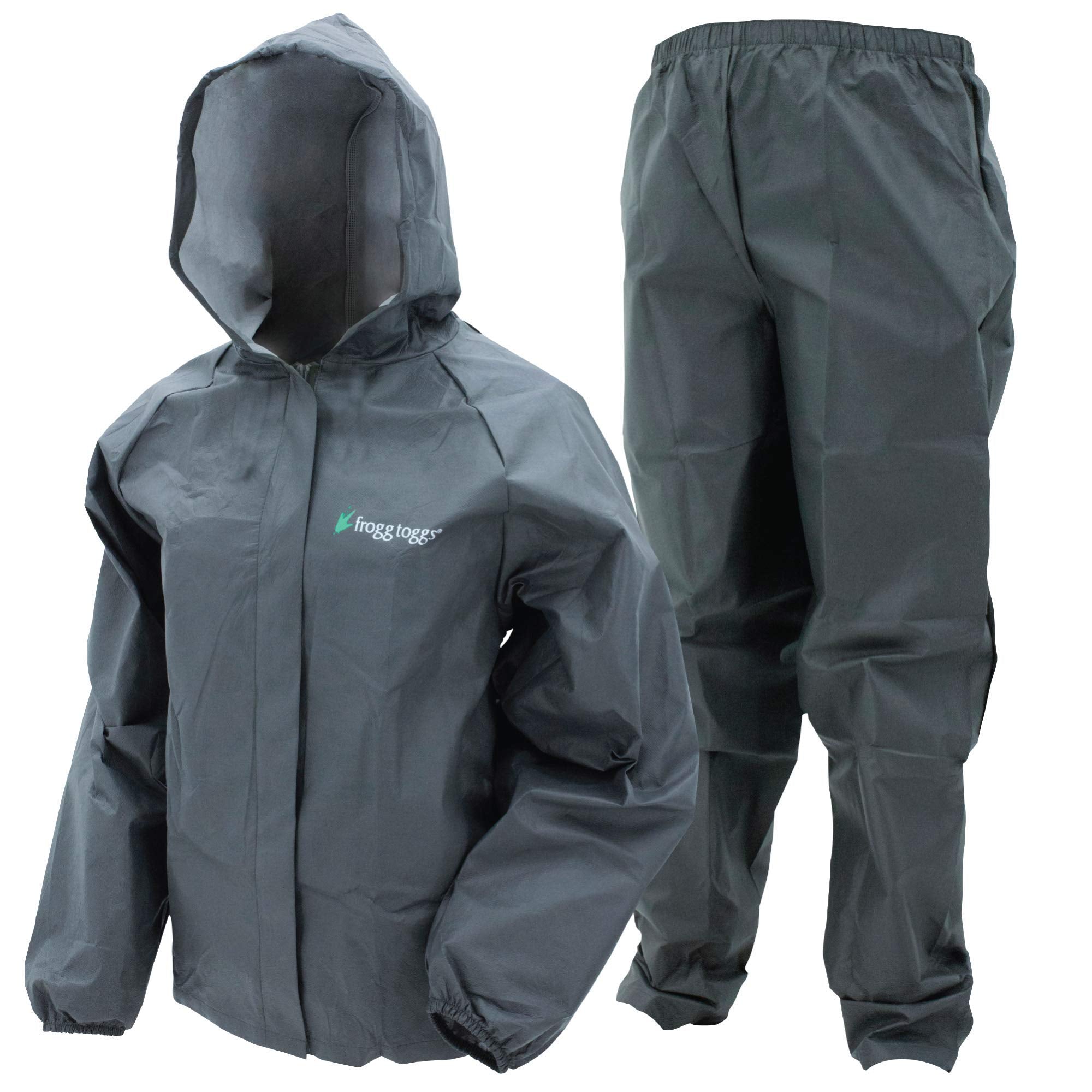 Frogg Toggs Youth Ultra-Lite2 Waterproof Breathable Rain Suit, Small Black