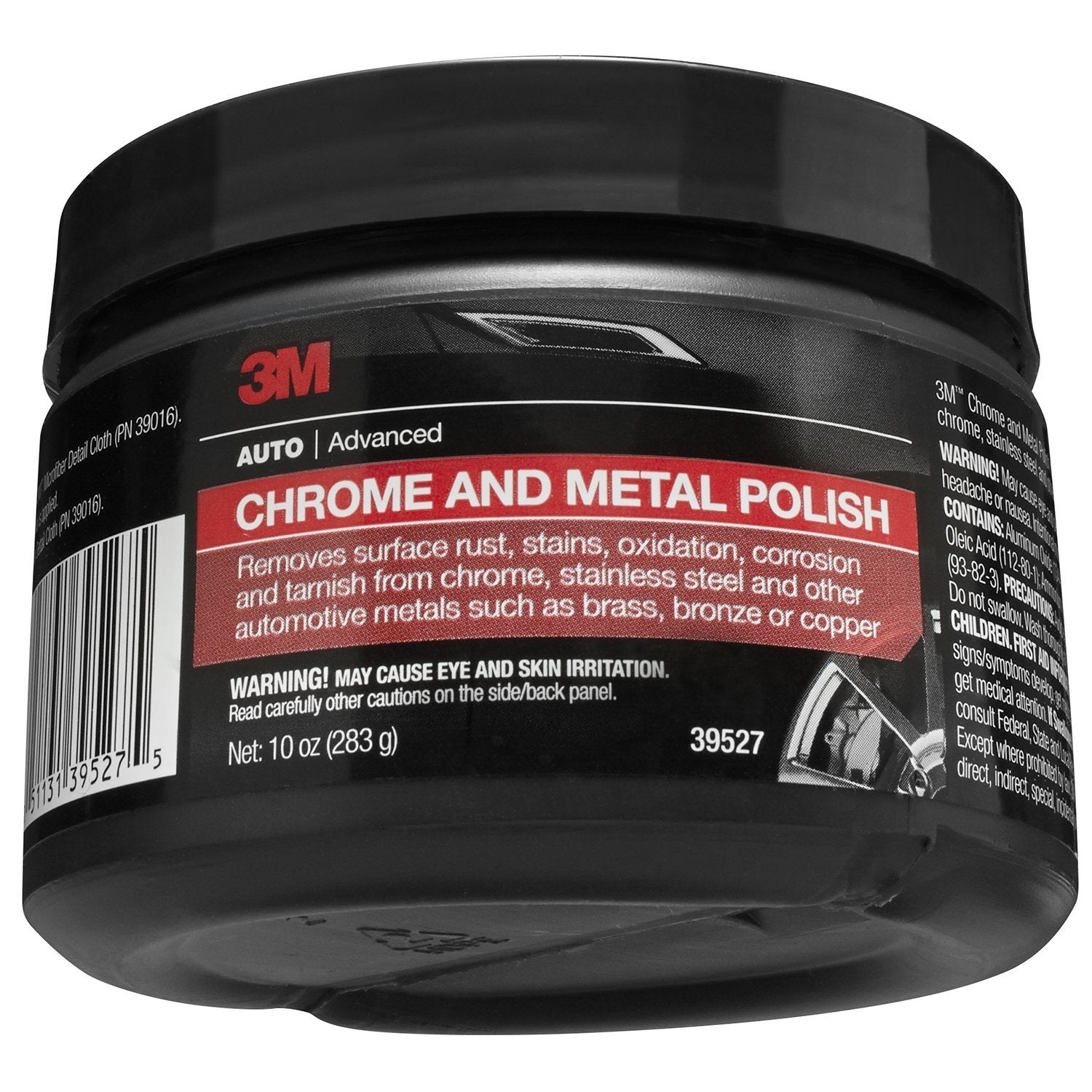3M Chrome And Metal Polish, 39527, 10 Oz, Used On Wheels, Trim And Bumpers, For Automotive