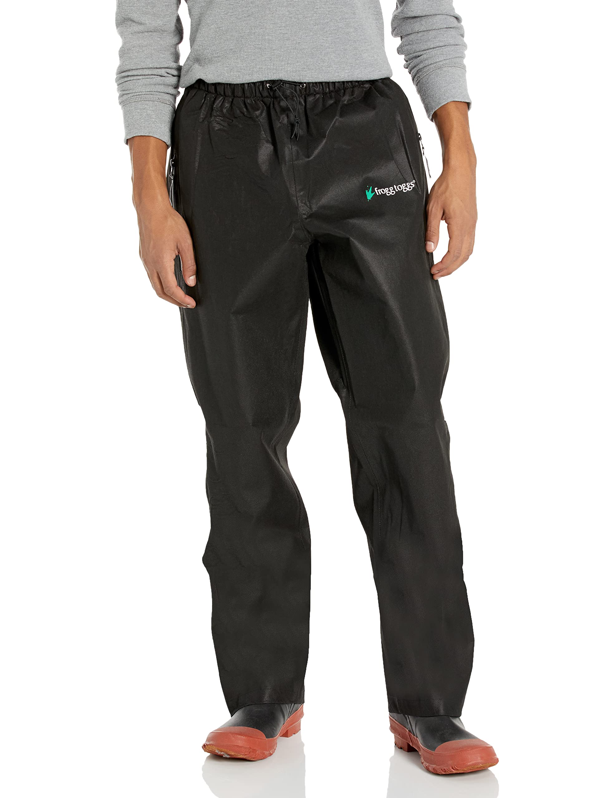 Frogg Toggs Men'S Signature Bull Frogg Waterproof Breathable Rain Pant Black Large