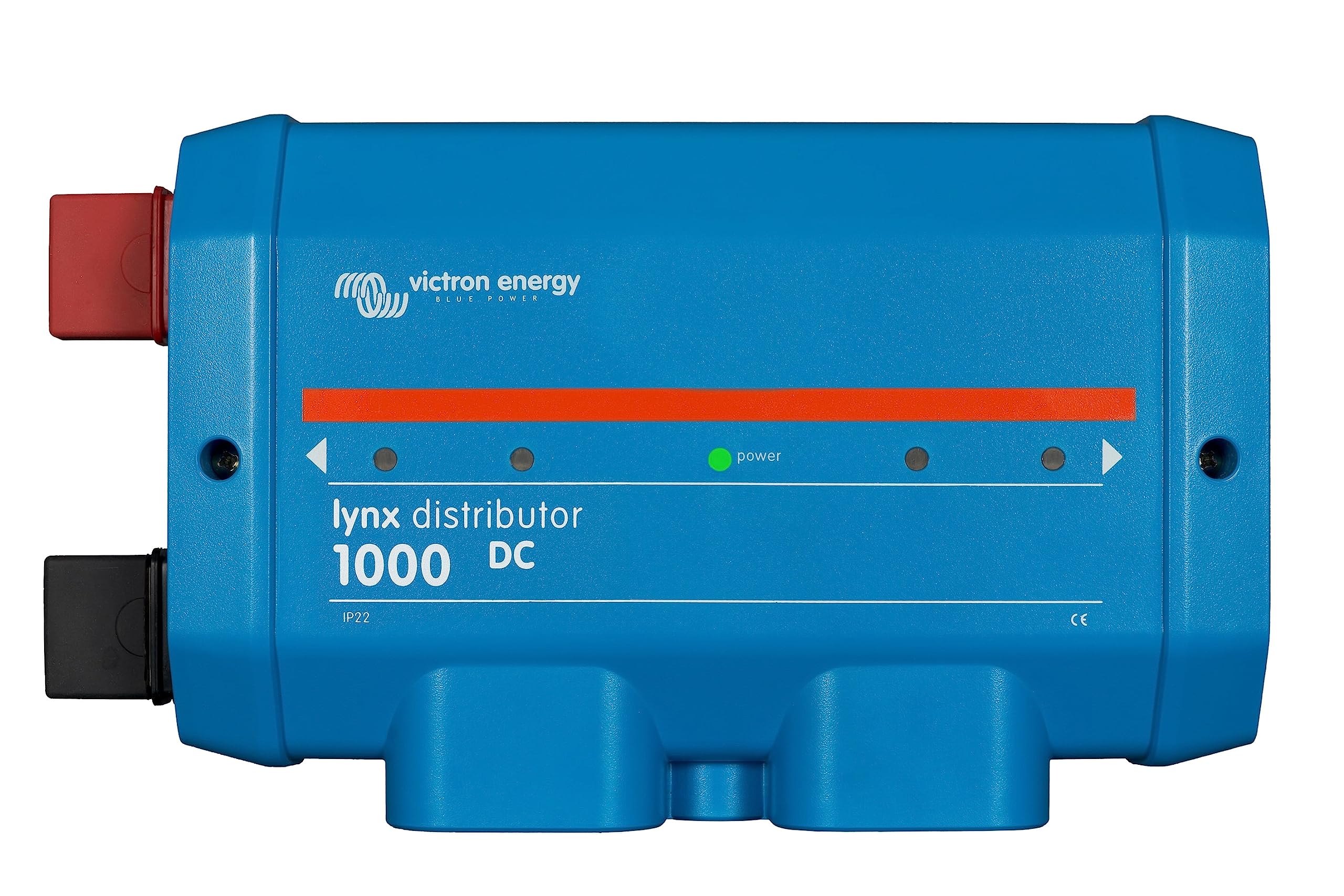 Victron Energy Lynx Distributor - Modular M8 Dc Bus Bar With 4 Fuses - Fuse Monitoring Via Victronconnect Or Lynx Smart Bms & Gx Device For 12V, 24V, And 48V Systems - Part Of Lynx Distribution System
