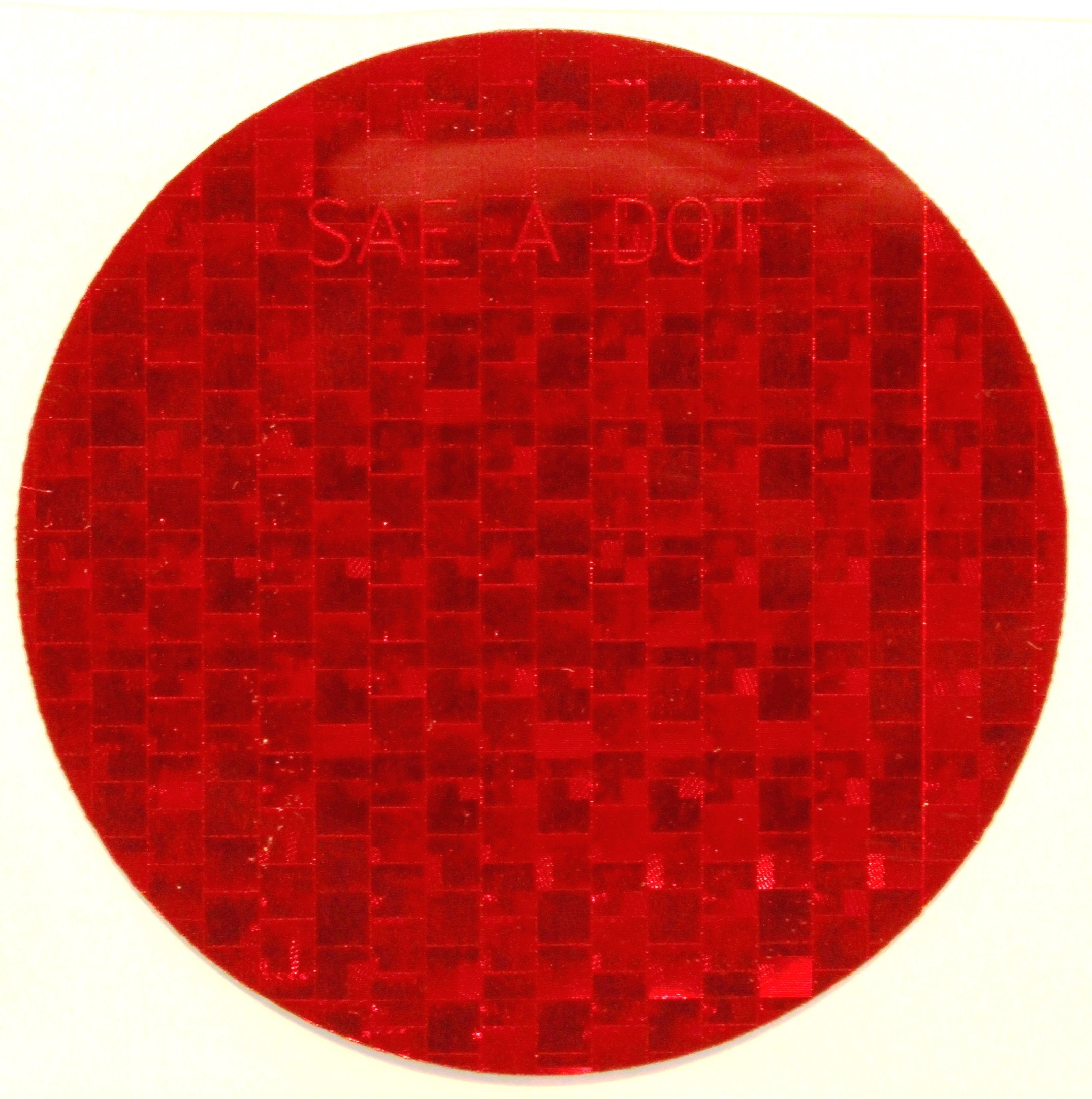 Incom Manufacturing Reflex Reflective Stick-On Reflectors, Dot Sae High Visibility, Easy To Install, Red, Circle, 3 Inch Diameter, 50 Per Roll, Rr350Rd