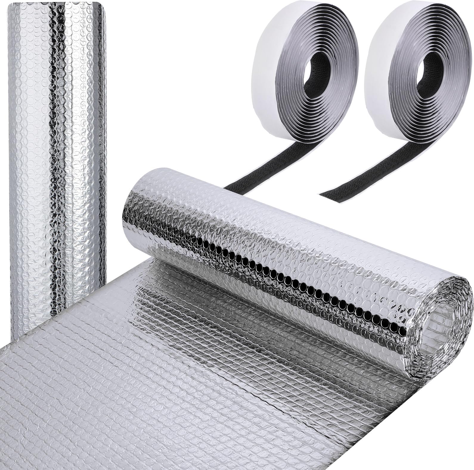 Frienda Rv Door Window Shade Cover Rv Blackout Window Shade Reflective Insulation Roll Aluminum Foil Rv Window Insulation Kit For Rv Garage Roof Door Window Skylight Shade(Silver, 78.7 X 39.3 Inches)