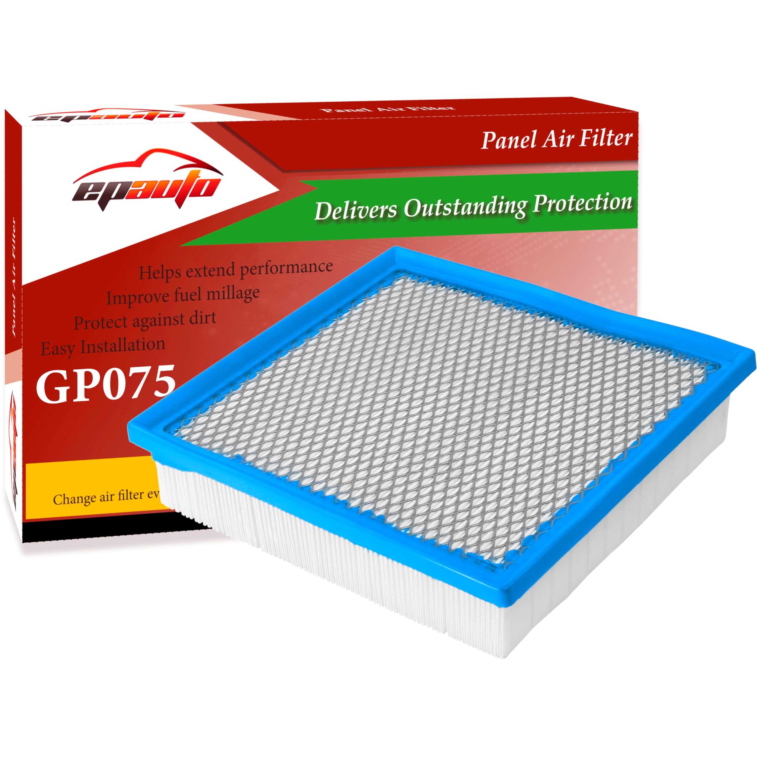Epauto Gp075 (Ca10755) Replacement Panel Engine Air Filter