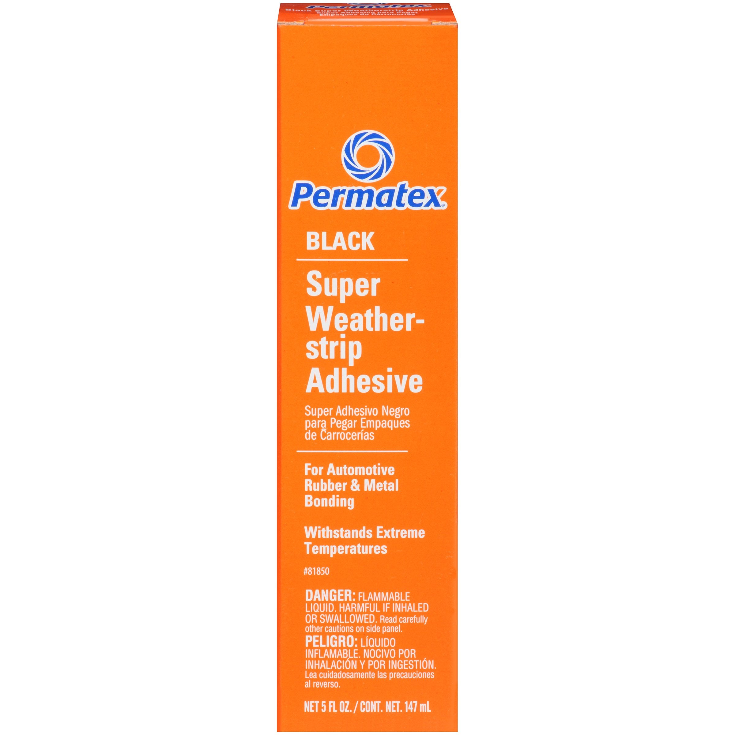 Permatex 81850-12Pk Black Super Weatherstrip Adhesive, 5 Oz. (Pack Of 12)