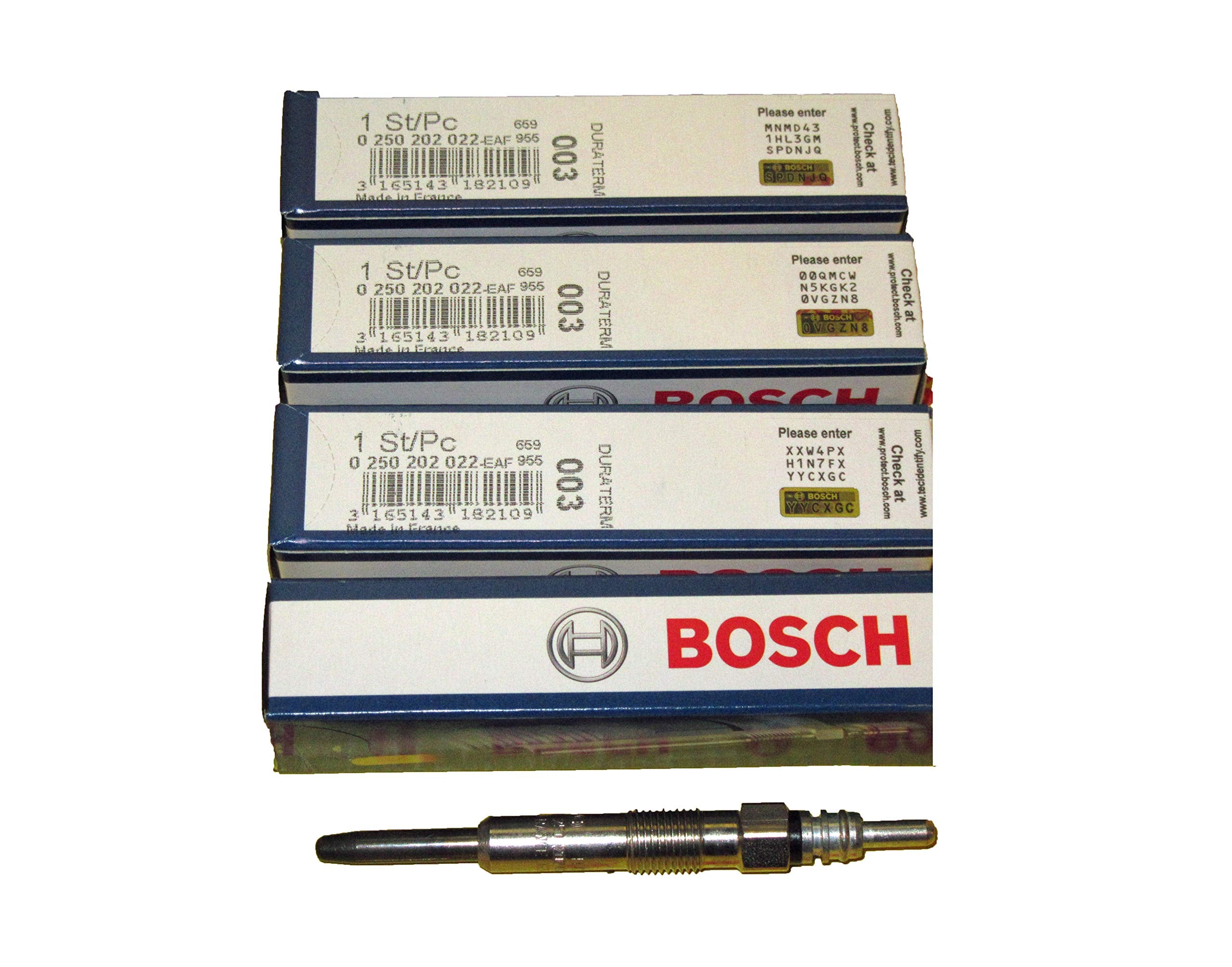 Set Of 4 Volkswagen Diesel Glow Plug Bosch 0250202022