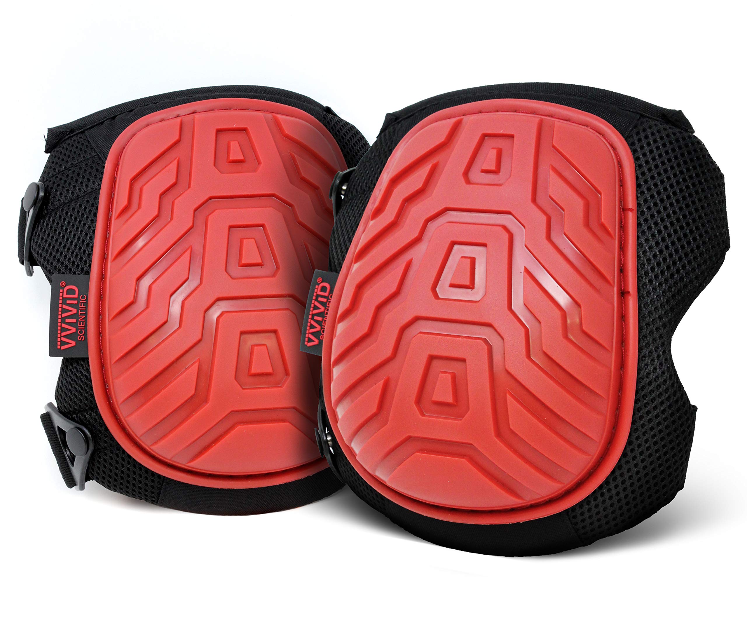 Vvivid Heavy-Duty Knee Pads (Double Strapped Gel Kneepads)