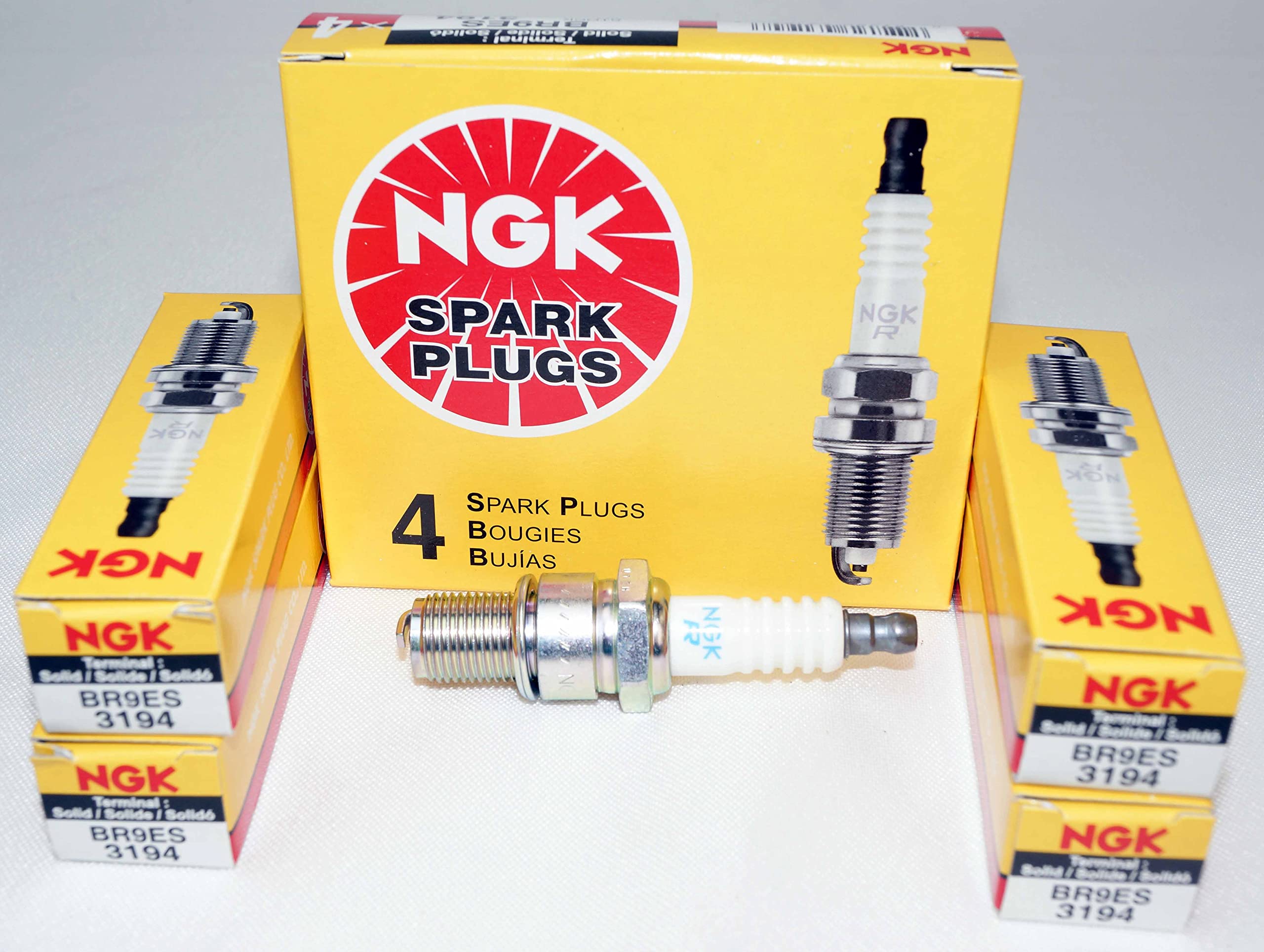 Ngk 3194 Br9Es 4 Pack Spark Plug Plugs Boat Motorcycle Atv Utv Car Truck Suv