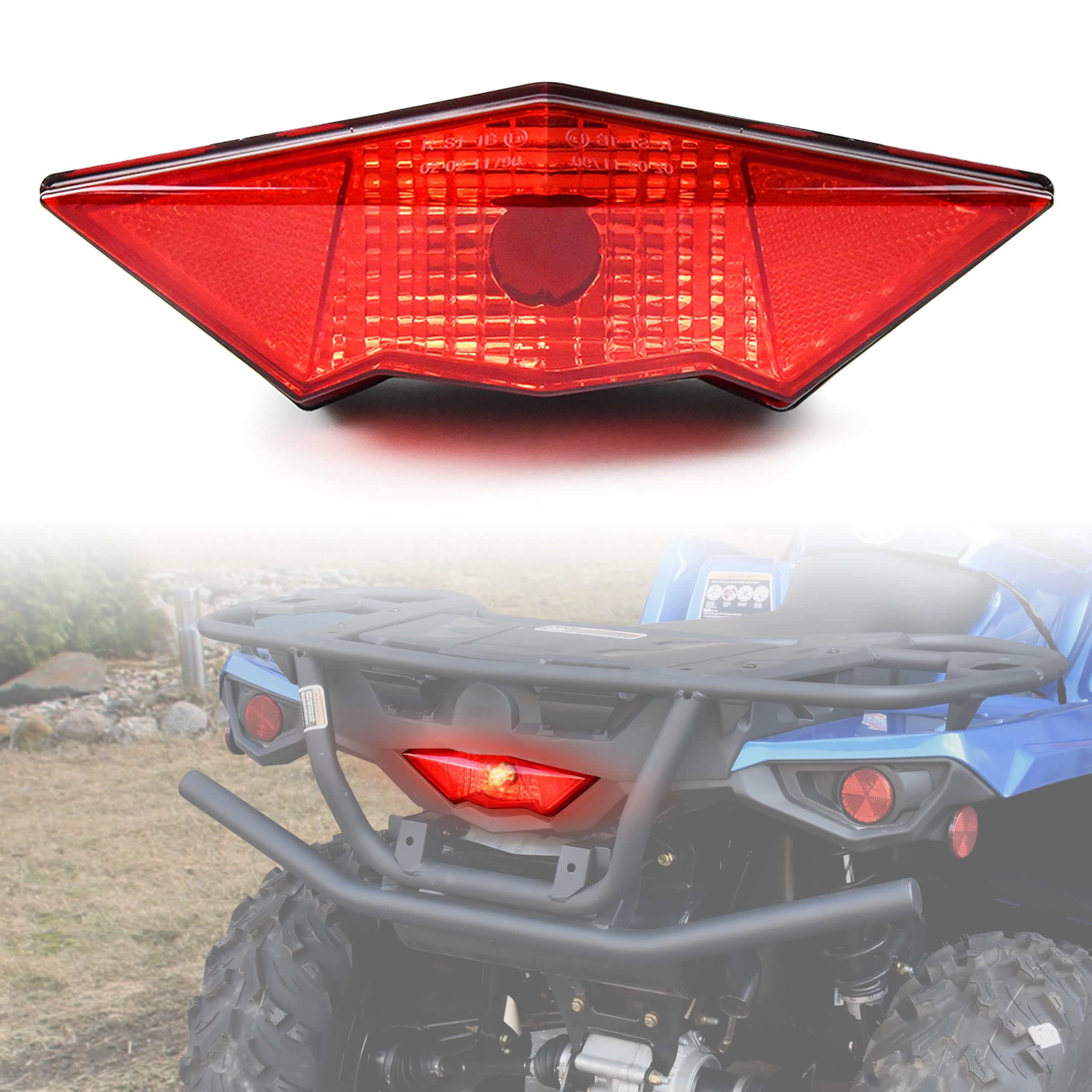 Sautvs Red Tail Light Housing For Can-Am Outlander 08-23, Rear Brake Stop Lamp Taillight Lense Cover For Can Am Outlander Max 400 500 650 800 2008-2023 Accessories (1Pcs, Replace #710001203)