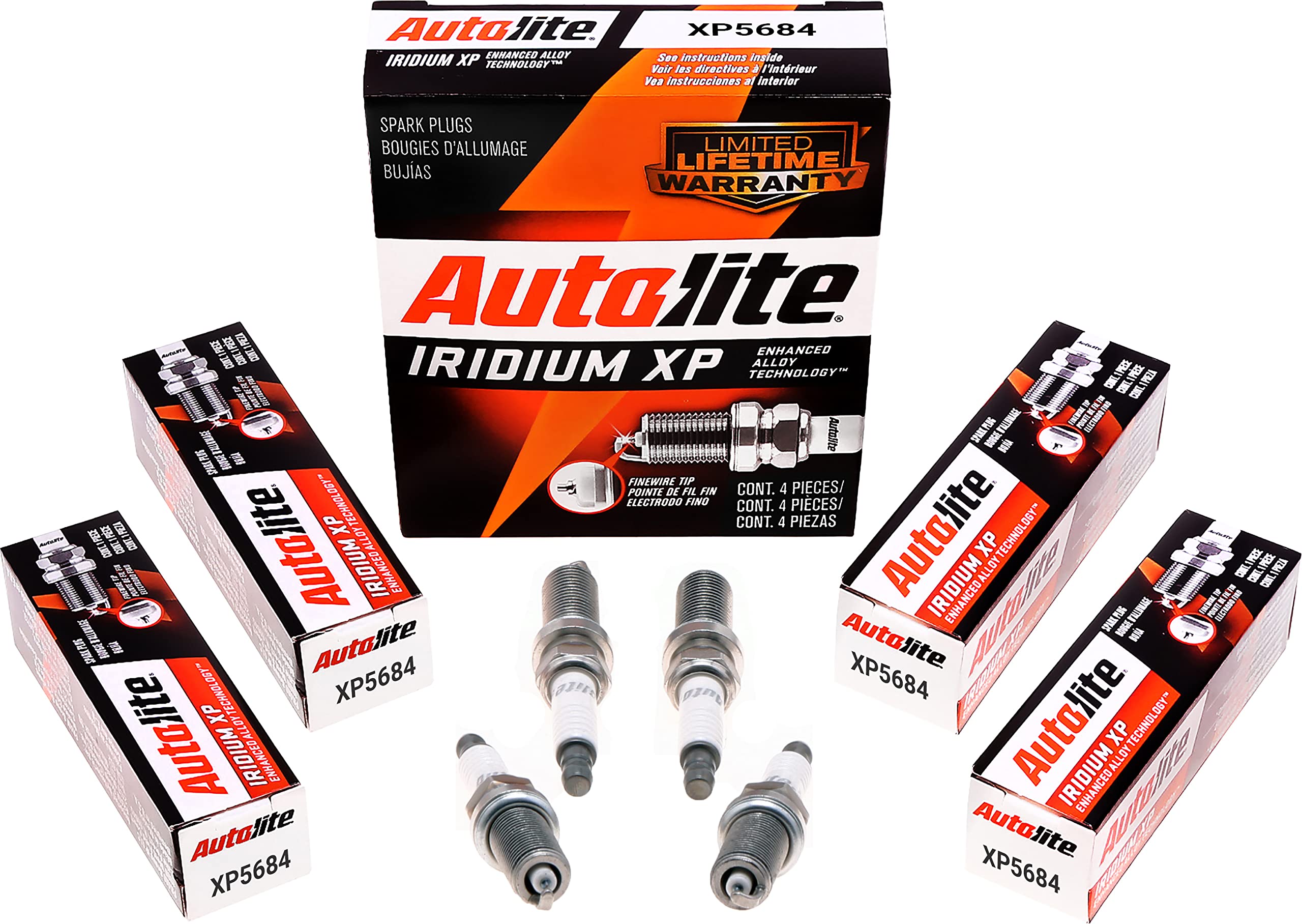Autolite Iridium Xp Automotive Replacement Spark Plugs, Xp5684 (4 Pack)