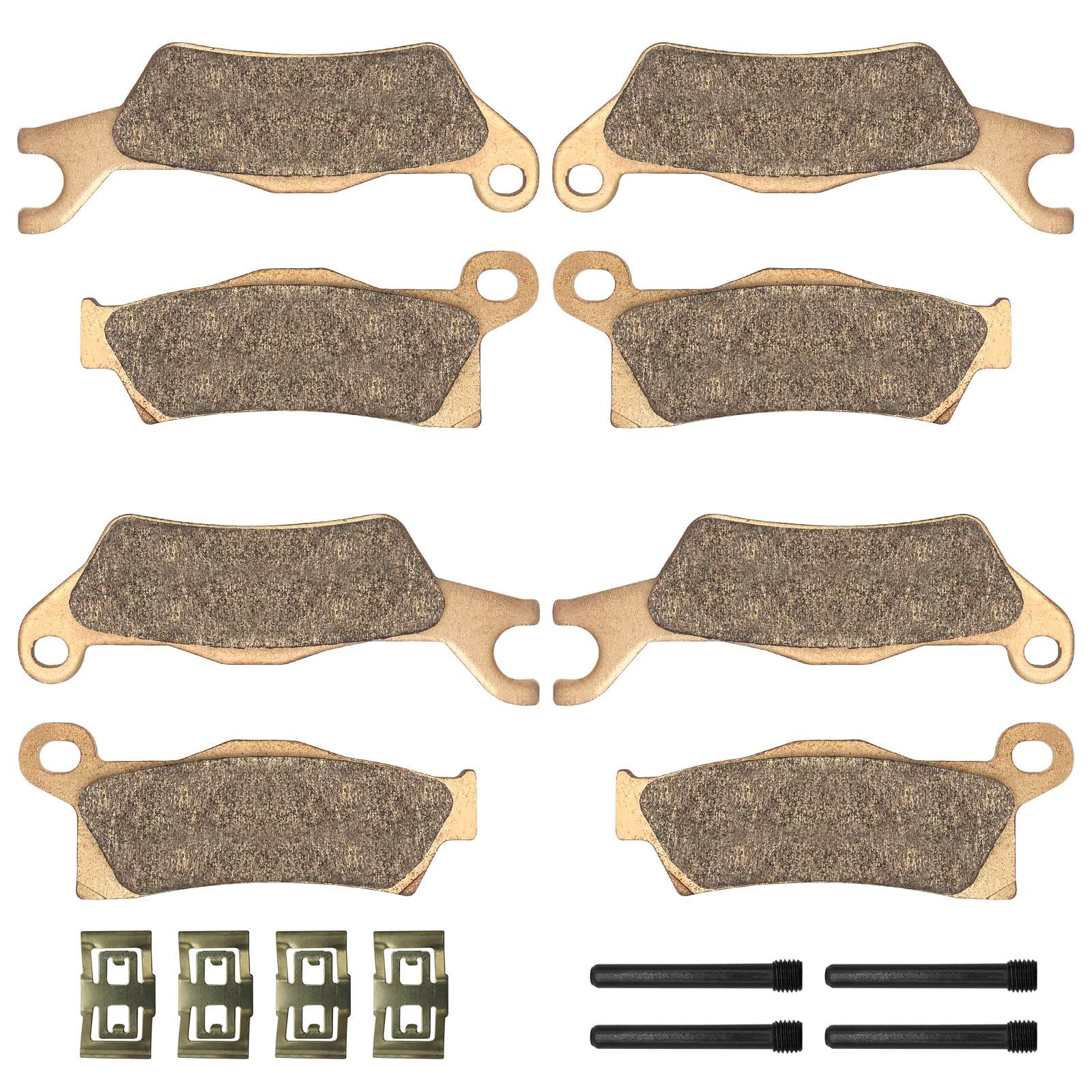Front & Rear Brake Pads Sintered For Can Am Renegade 500/570/650/800/850/1000 2012-2021 Outlander 6X6 450/650/1000, Oem# 715900248 715900249 705601014 705601015