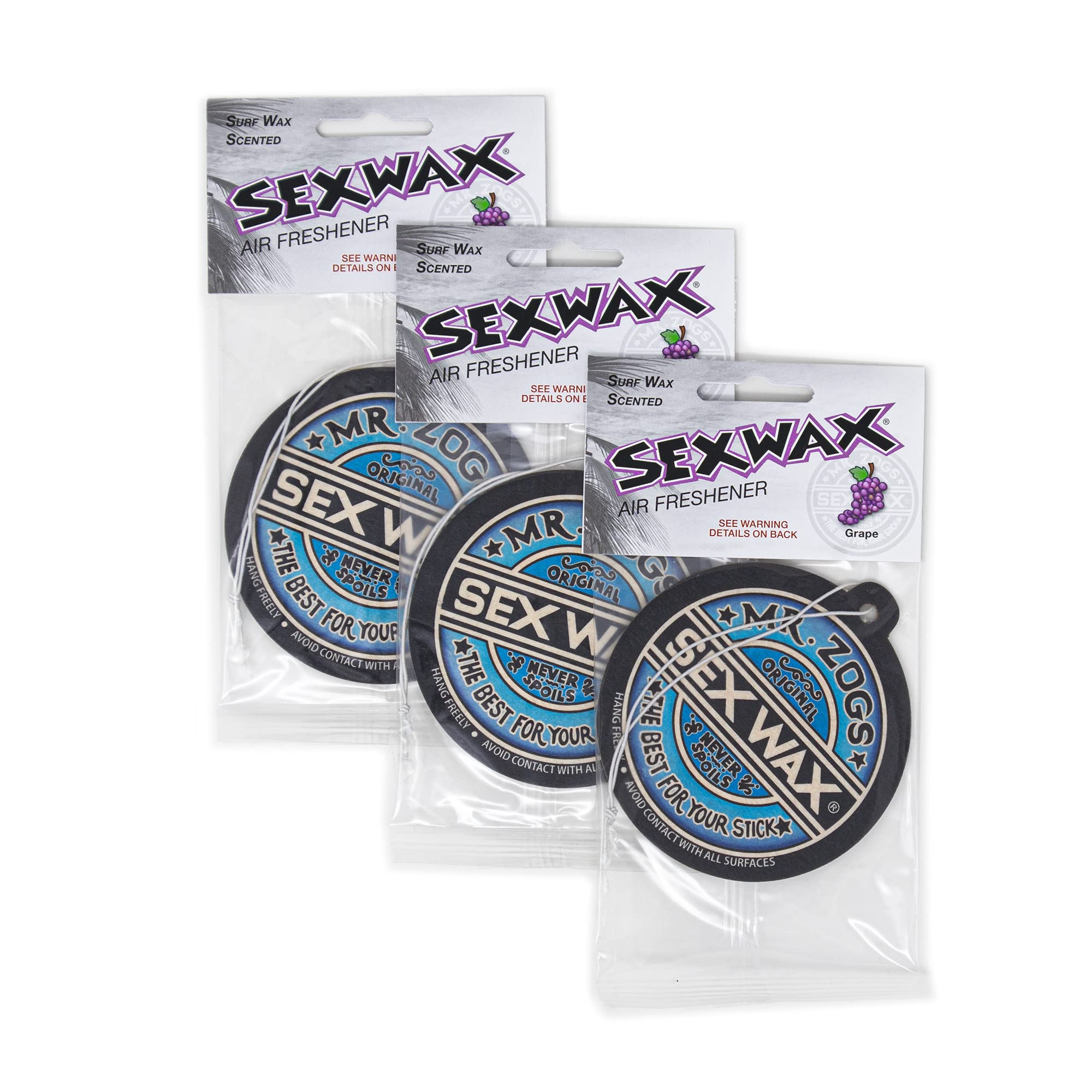Sex Wax Air Freshener (3-Pack, Grape)