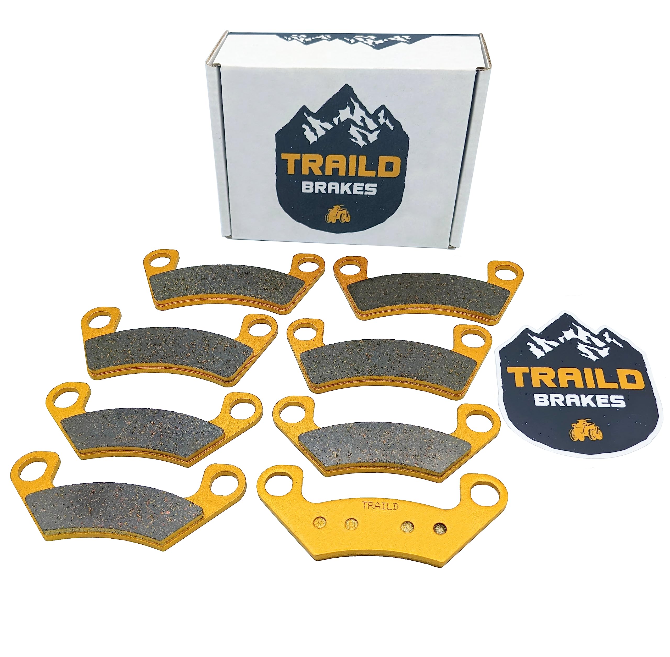 Traild Ceramic Brake Pad Set For John Deere Gator Xuv550/Xuv560/Xuv590/Xuv835/Xuv865/Rsx860 Front & Rear