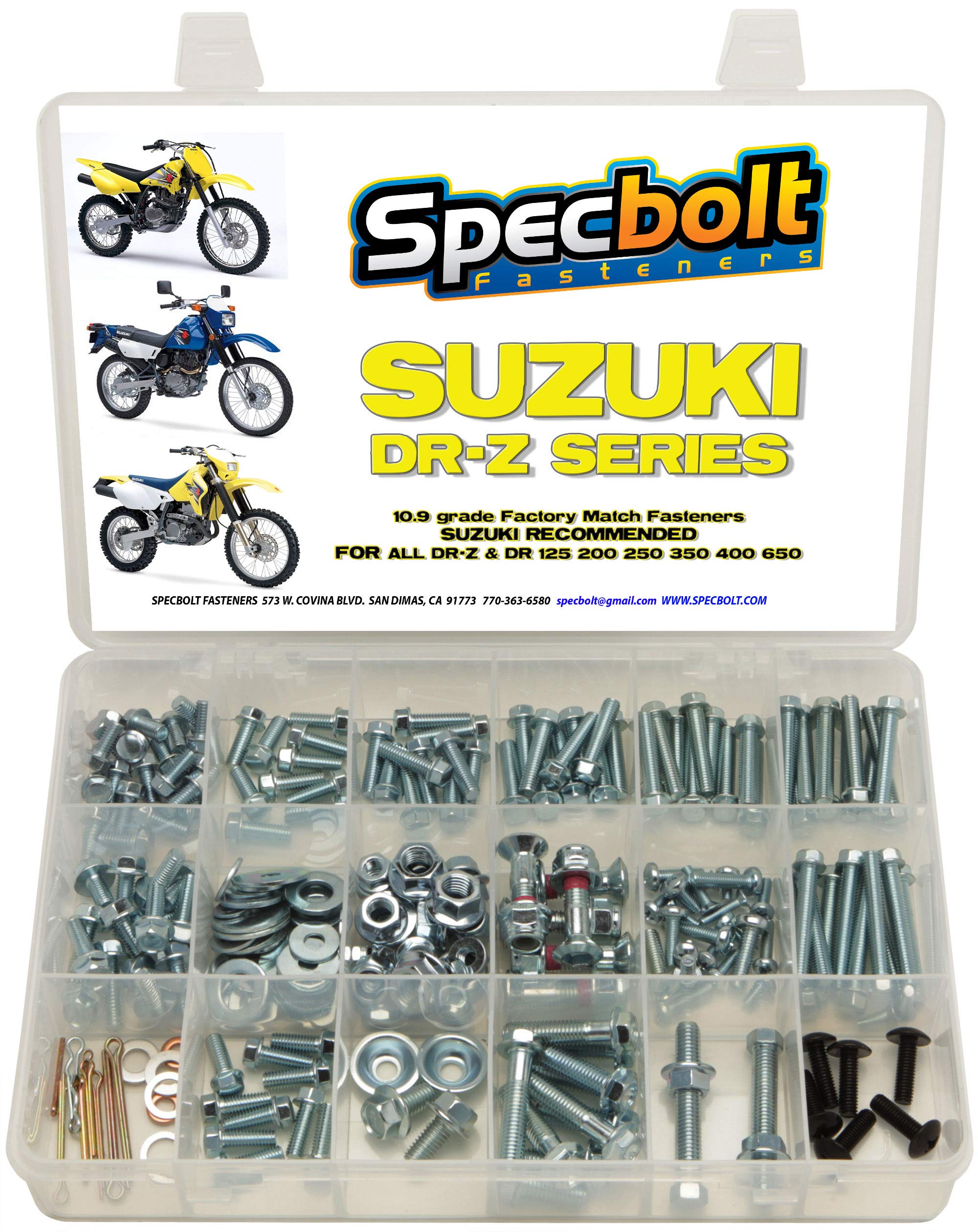 250Pc Specbolt Suzuki Drz Dr Four Stroke Bolt Kit For Maintenance & Restoration Of Drz400 Using Oem Spec Fastener Dr-Z Dr 70 100 110 125 200 250 350 400 650 Drz Sm