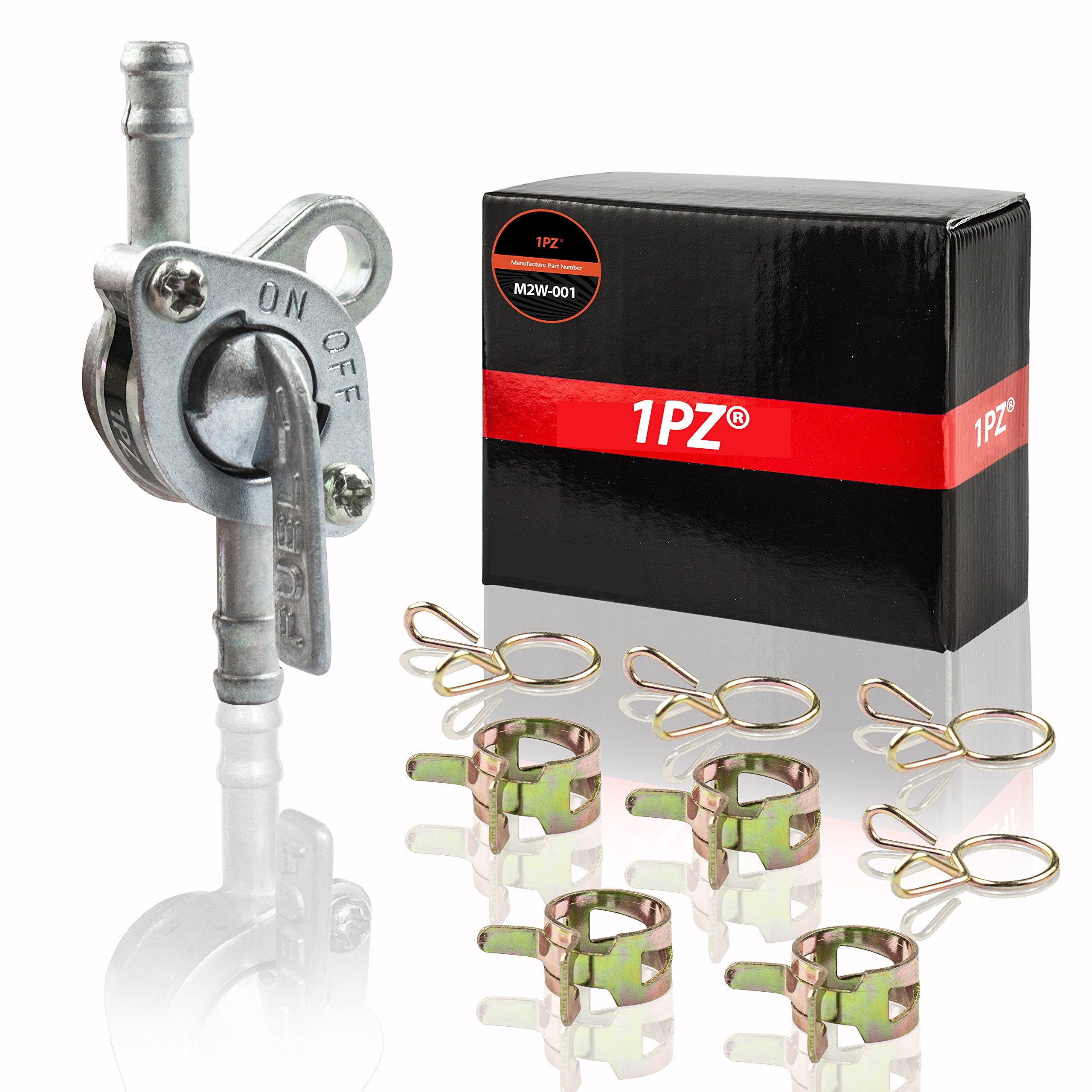 1Pz M2W-001 In-Line Gas Fuel Shut Off Petcock Fits 6Mm 1/4' Or 3/16' Id Hose Fuel Line For 50Cc 70Cc 90Cc 100Cc 110Cc 125Cc Scooter Quad Go Kart Moped Baja Ba150 Atv X15 X18 X22 Mini Pocket Bike