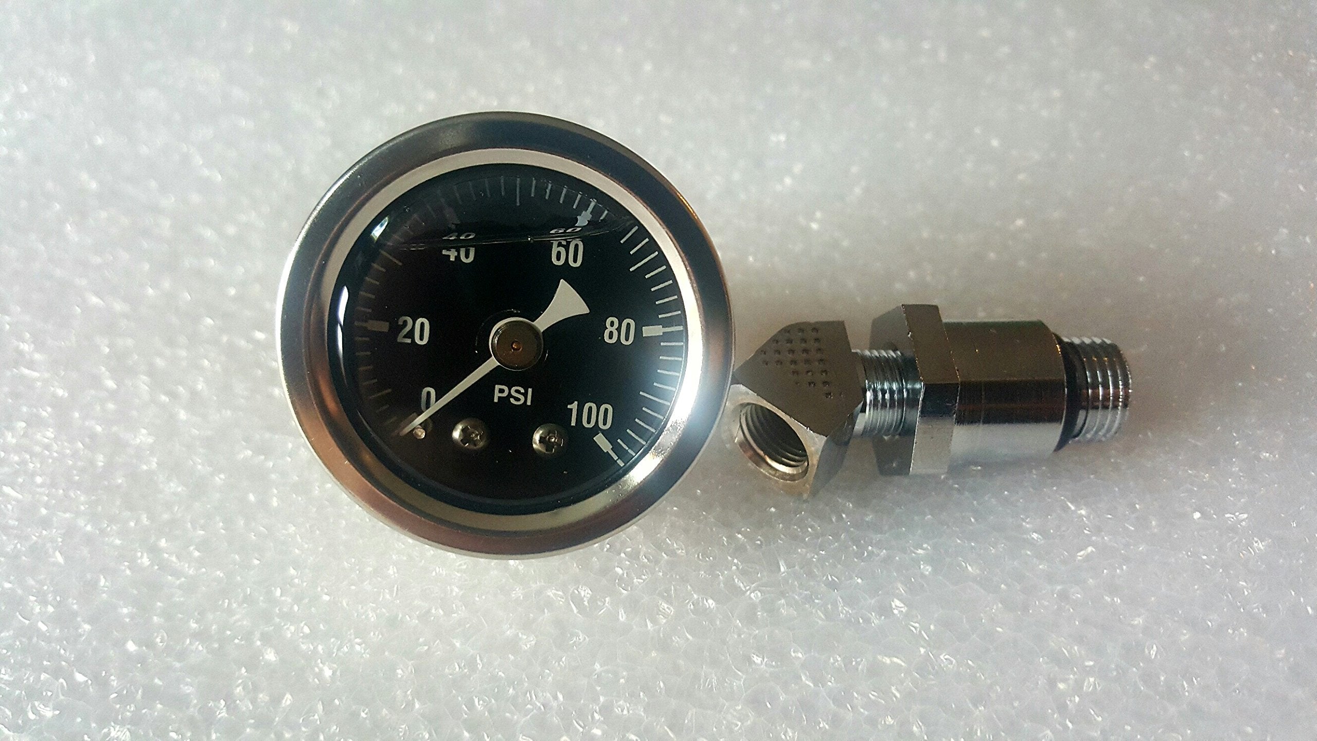 100 Psi Oil Pressure Gauge With Adapter Fitting For Shovelhead & Big Twin Evo